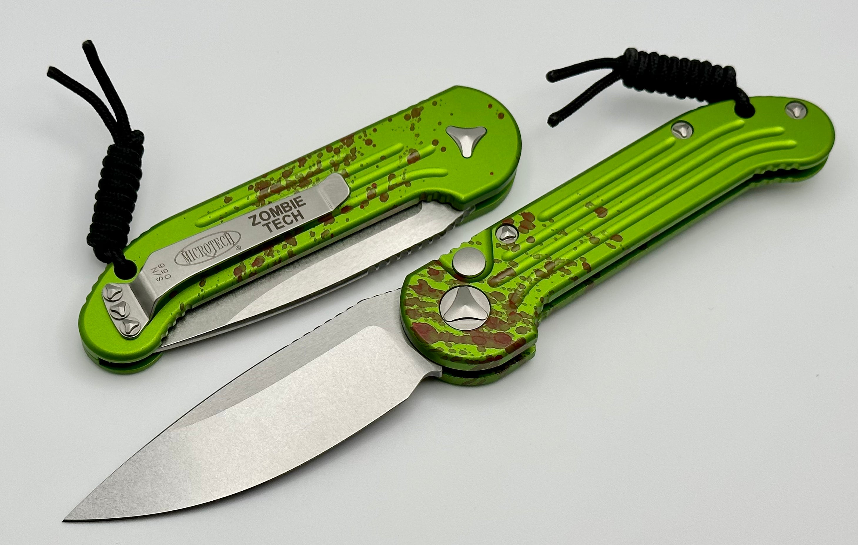 Microtech L.U.D.T Zombie Stonewash Premium Folding Knife - One Per Household