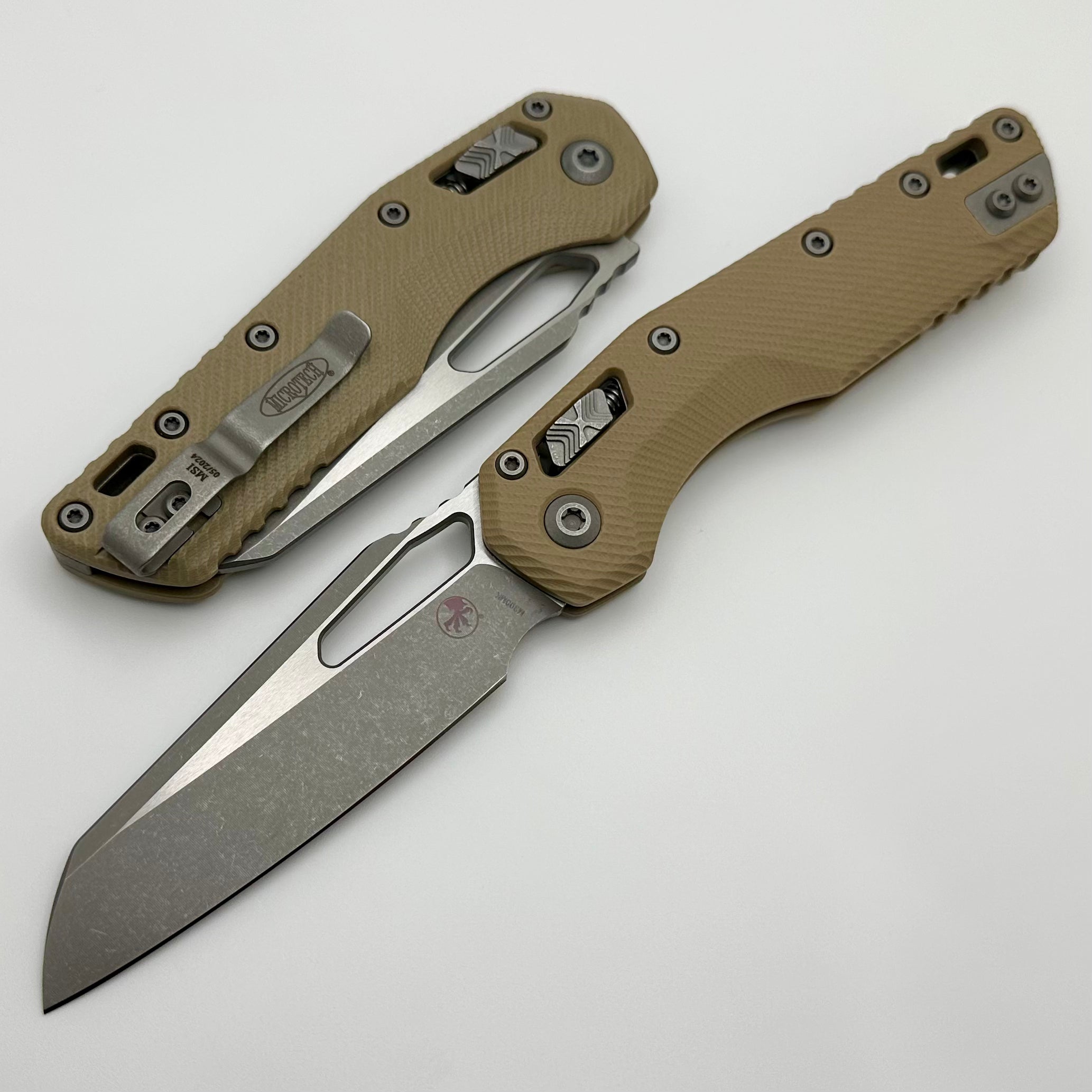 Microtech MSI RAM-LOK Premium Tactical Knife - Apocalyptic M390MK Blade & Fluted G-10 Handle