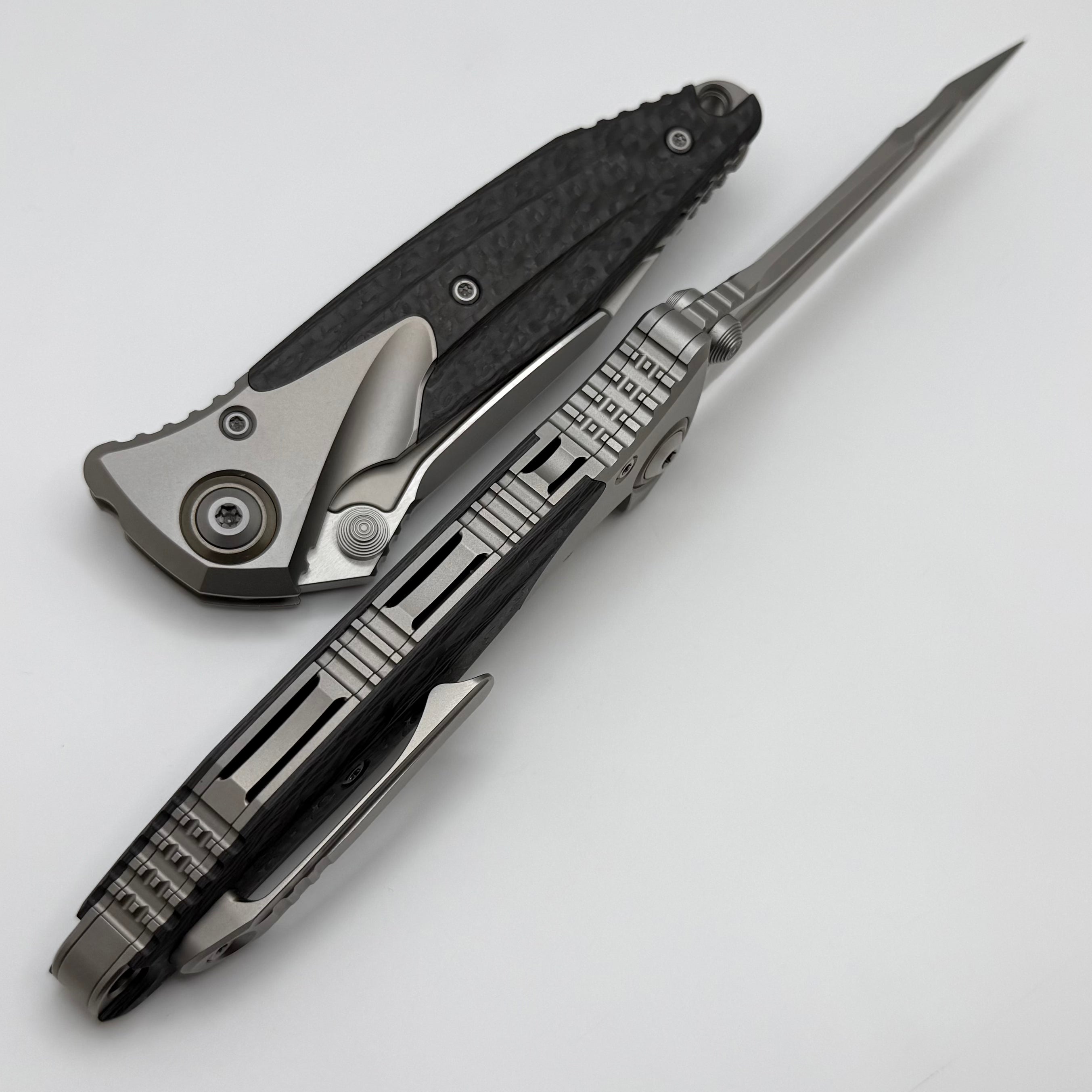 Microtech Socom Bravo Tactical Knife - Premium Carbon Fiber & Titanium Handle