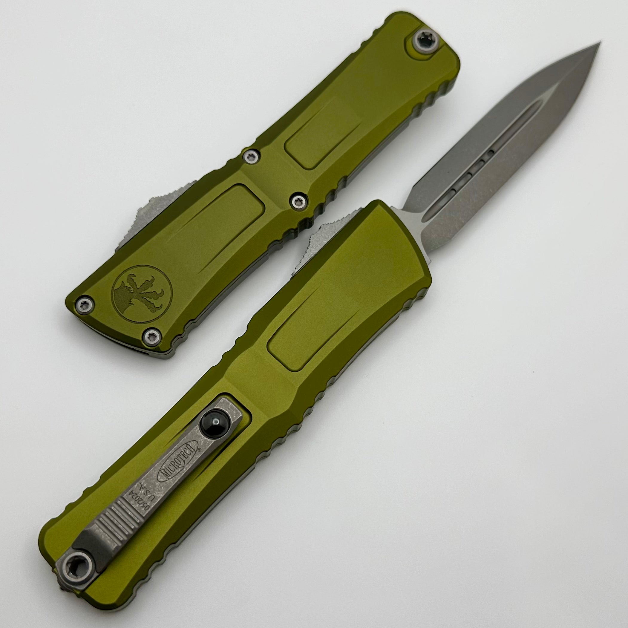 Premium Microtech Combat Troodon Gen III Apocalyptic OTF Knife - OD Green Handle