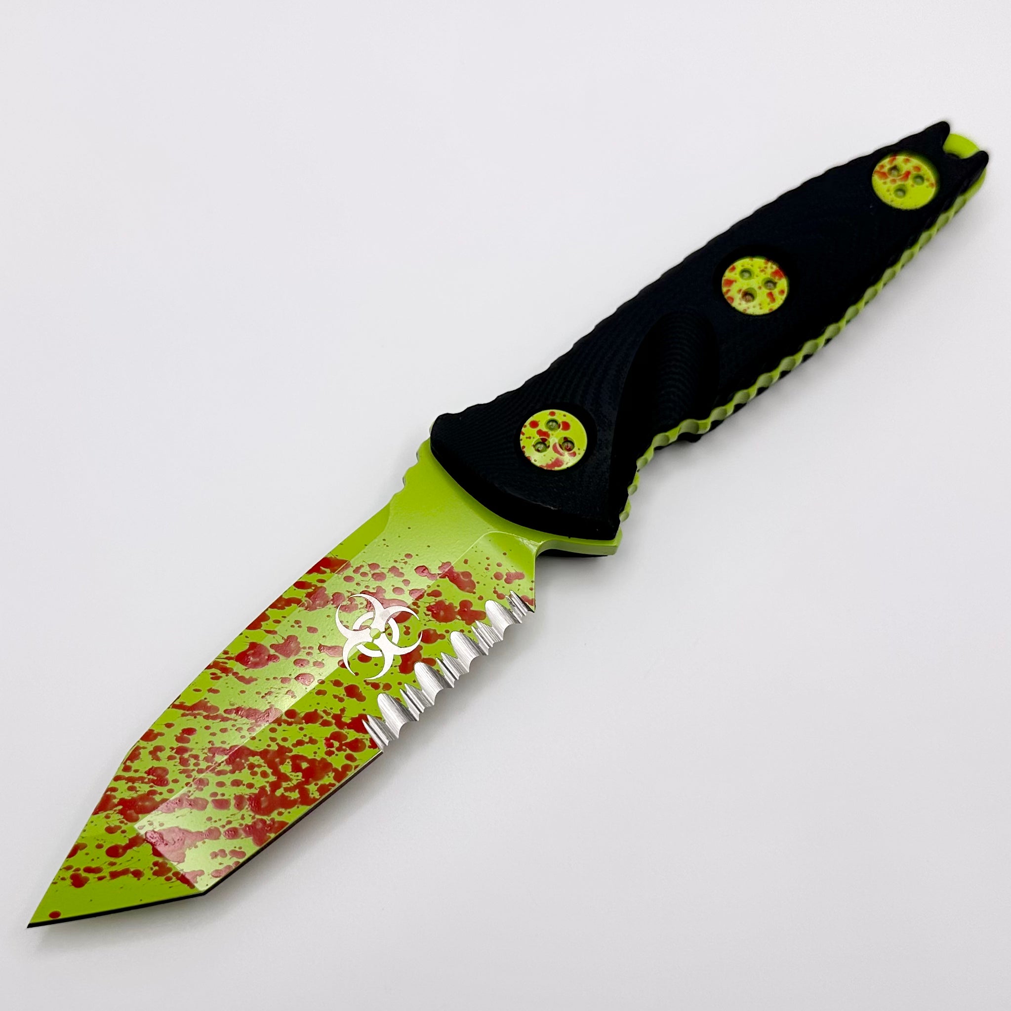 Microtech Socom Alpha Mini Tanto Zombie Tech - Premium Tactical Knife with Partial Serration