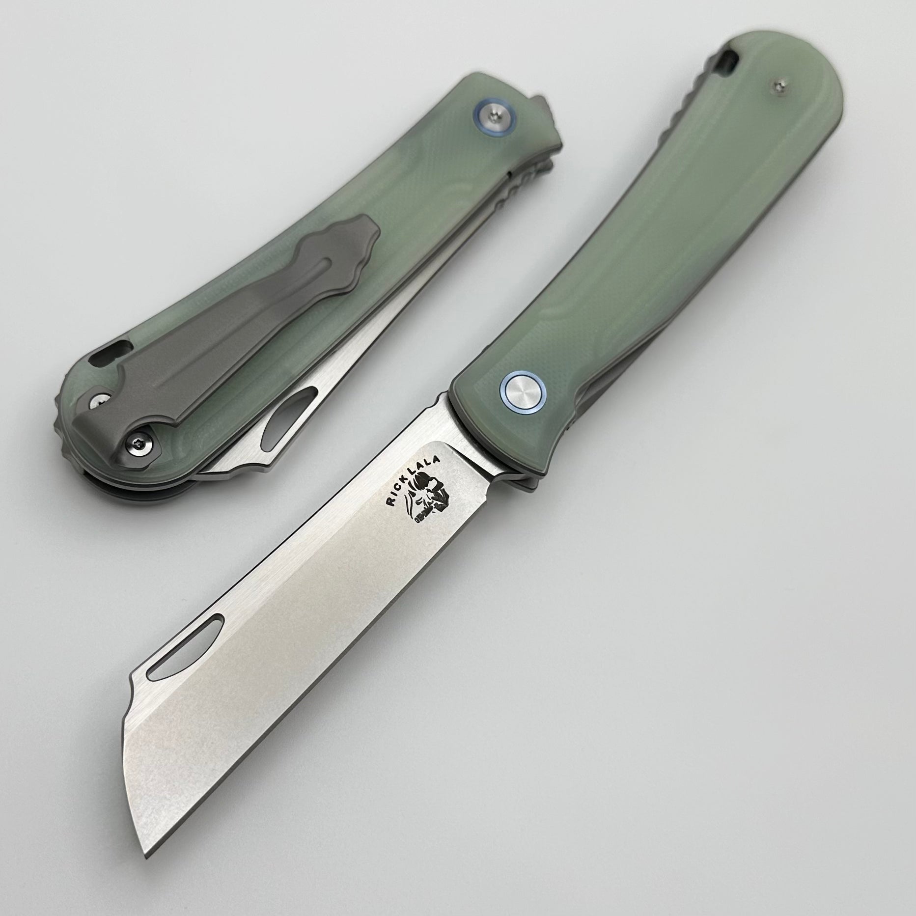 Premium Mechforce Caipira Folding Knife - M390 Blade & Jade-G10 Handles