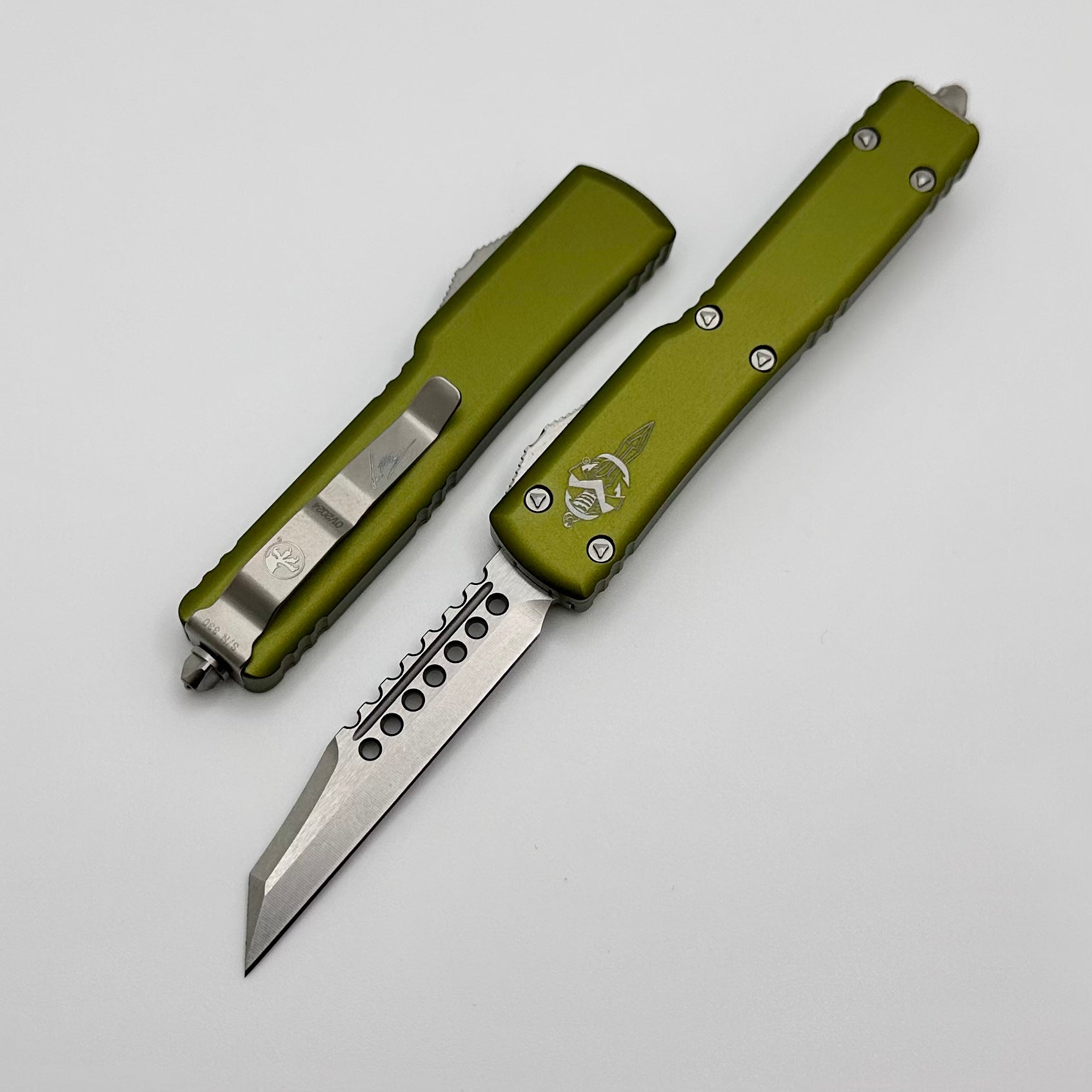 Microtech UTX-70 Warhound Stonewash & OD Green | Compact Premium EDC Knife