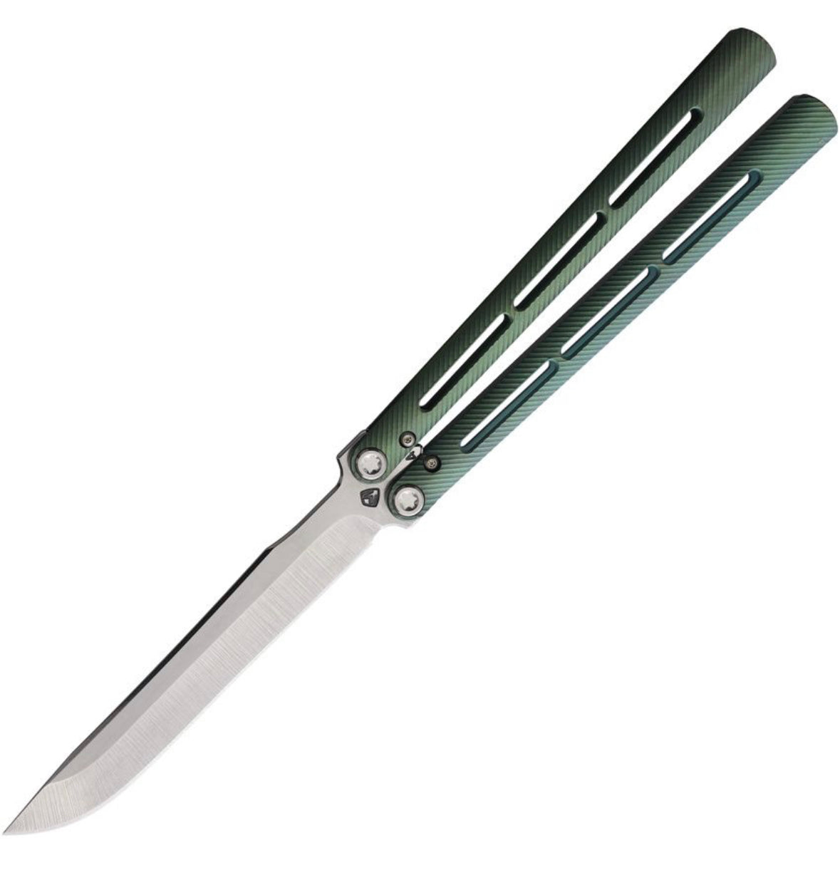 Medford Viceroy Butterfly Knife - Premium Green Titanium Handles with S45VN Blade