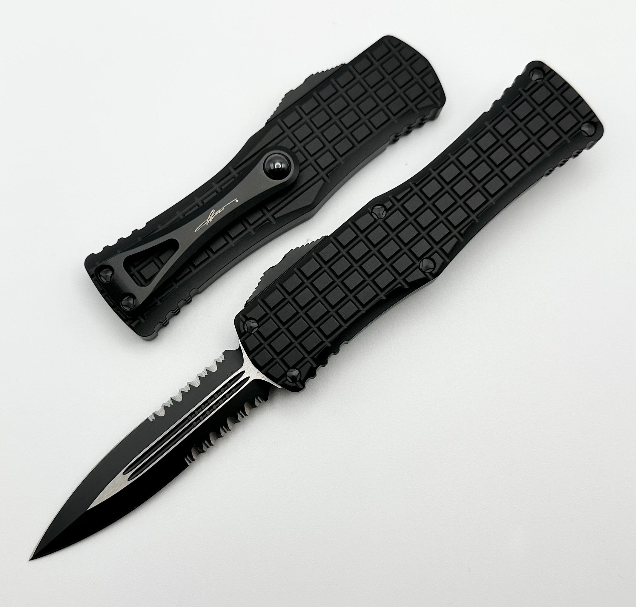 Microtech Hera Frag Double Edge Tactical Knife - Premium M390 Steel, Aluminum Handle