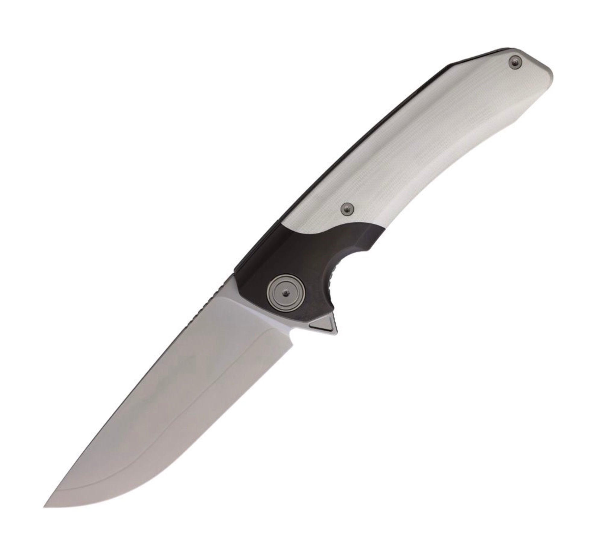 Maxace Goliath Ultimate EDC Knife - White G-10 & Titanium Linerlock with SLD-Magic/S90V Blade