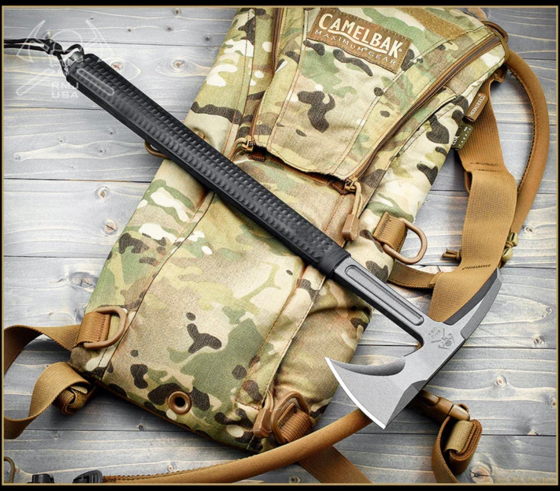 Ultimate RMJ Tactical Shrike Black Spiked Tomahawk - Premium Multi-Purpose Tool