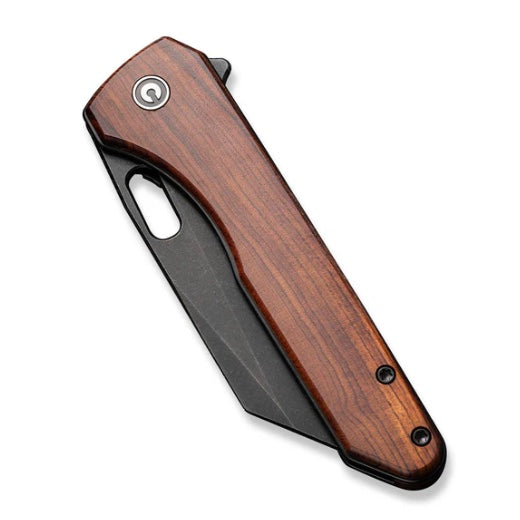 Premium Civivi Nugz Folding Knife with Guibourtia Wood Handles & Stonewash Finish