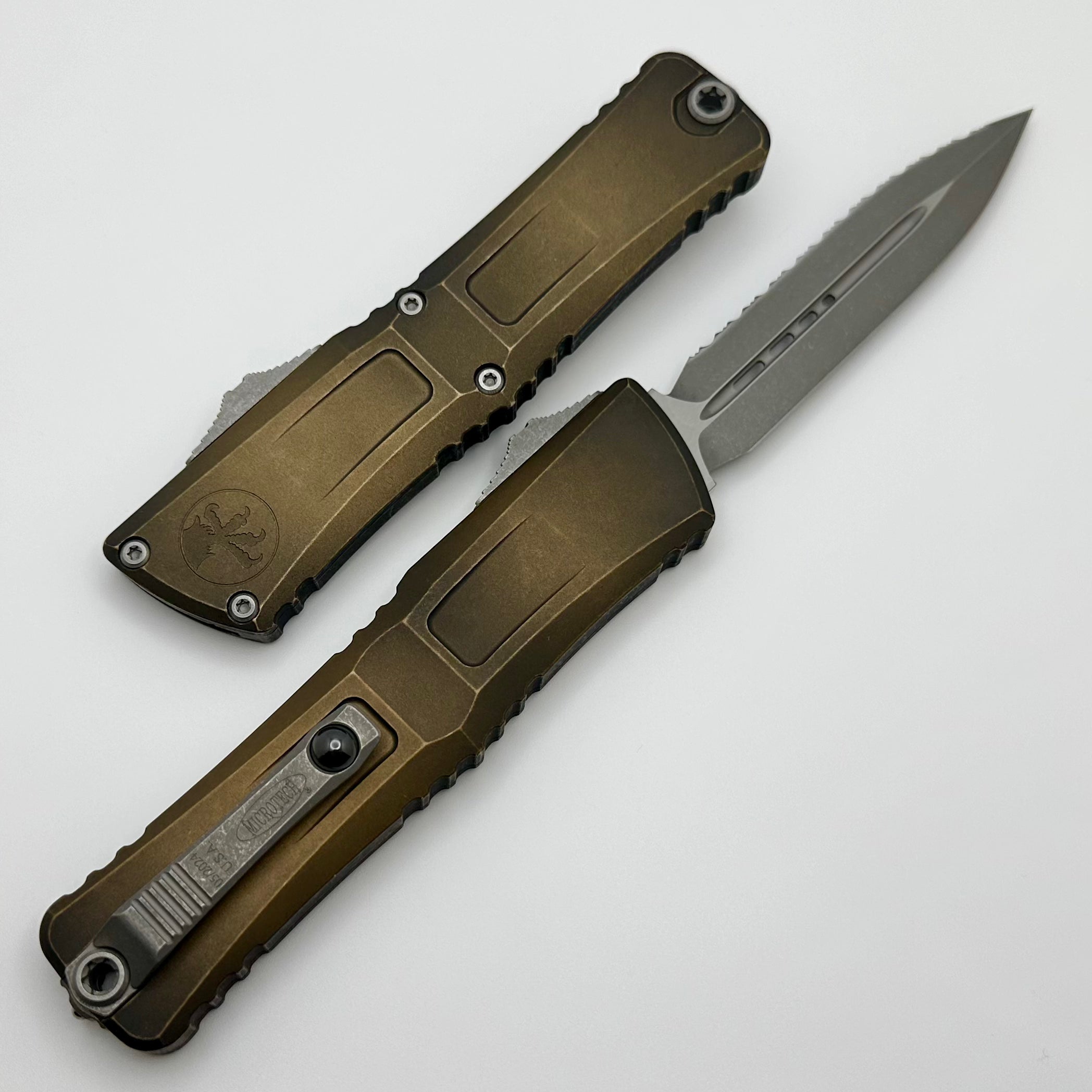 Microtech Ultimate Combat Troodon Gen III Tactical Knife - Apocalyptic Tan Full Serrated