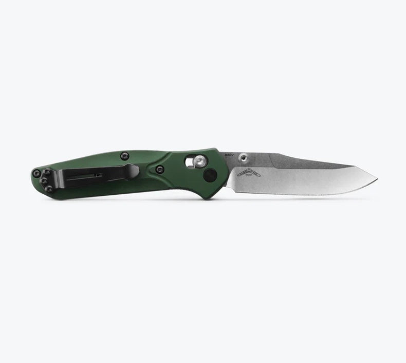 Premium Benchmade Mini Osborne | Green Aluminum & S30V Blade | Ultimate Compact EDC