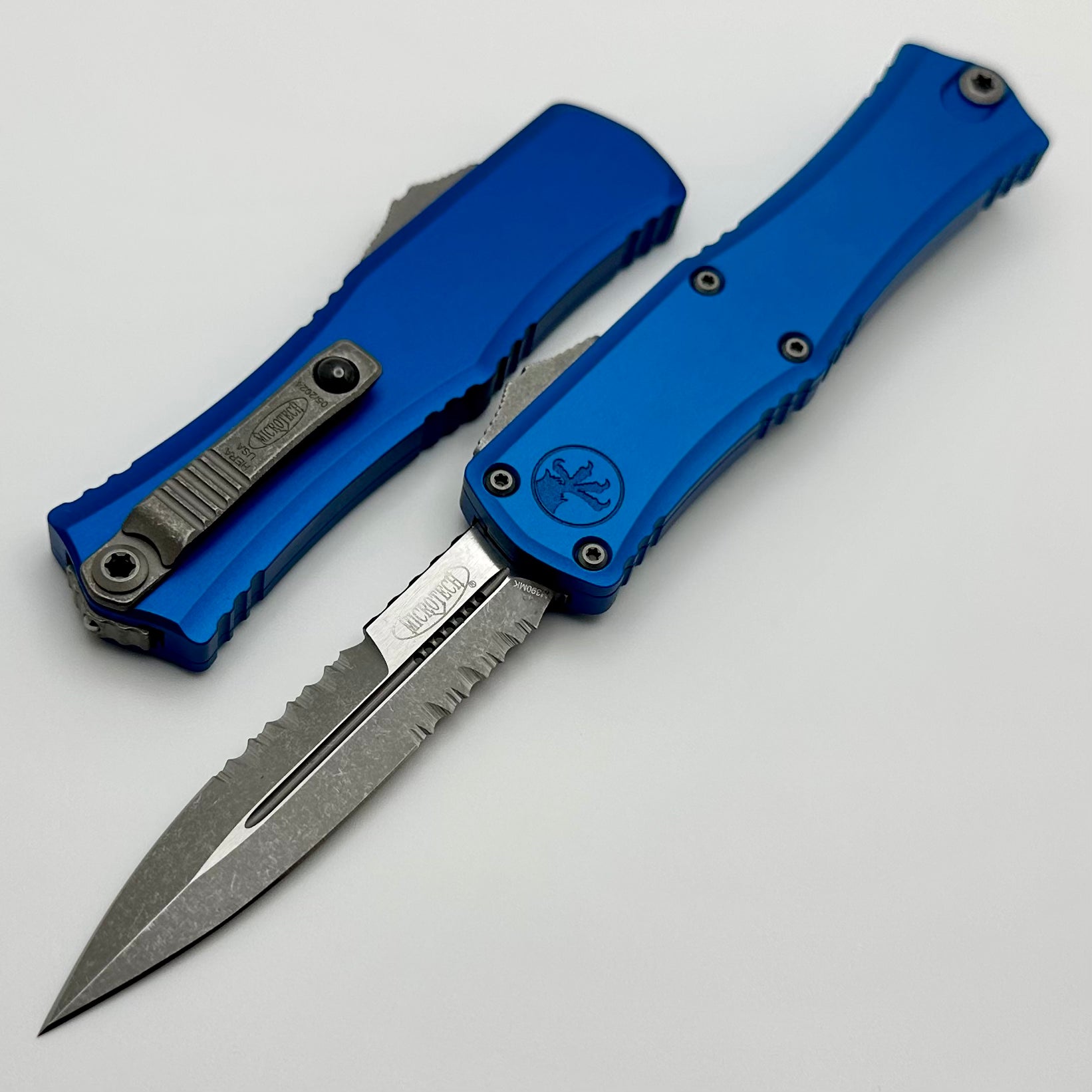 Microtech Mini Hera Apocalyptic Bayonet | Premium EDC Knife with M390MK Blade & Blue Handle