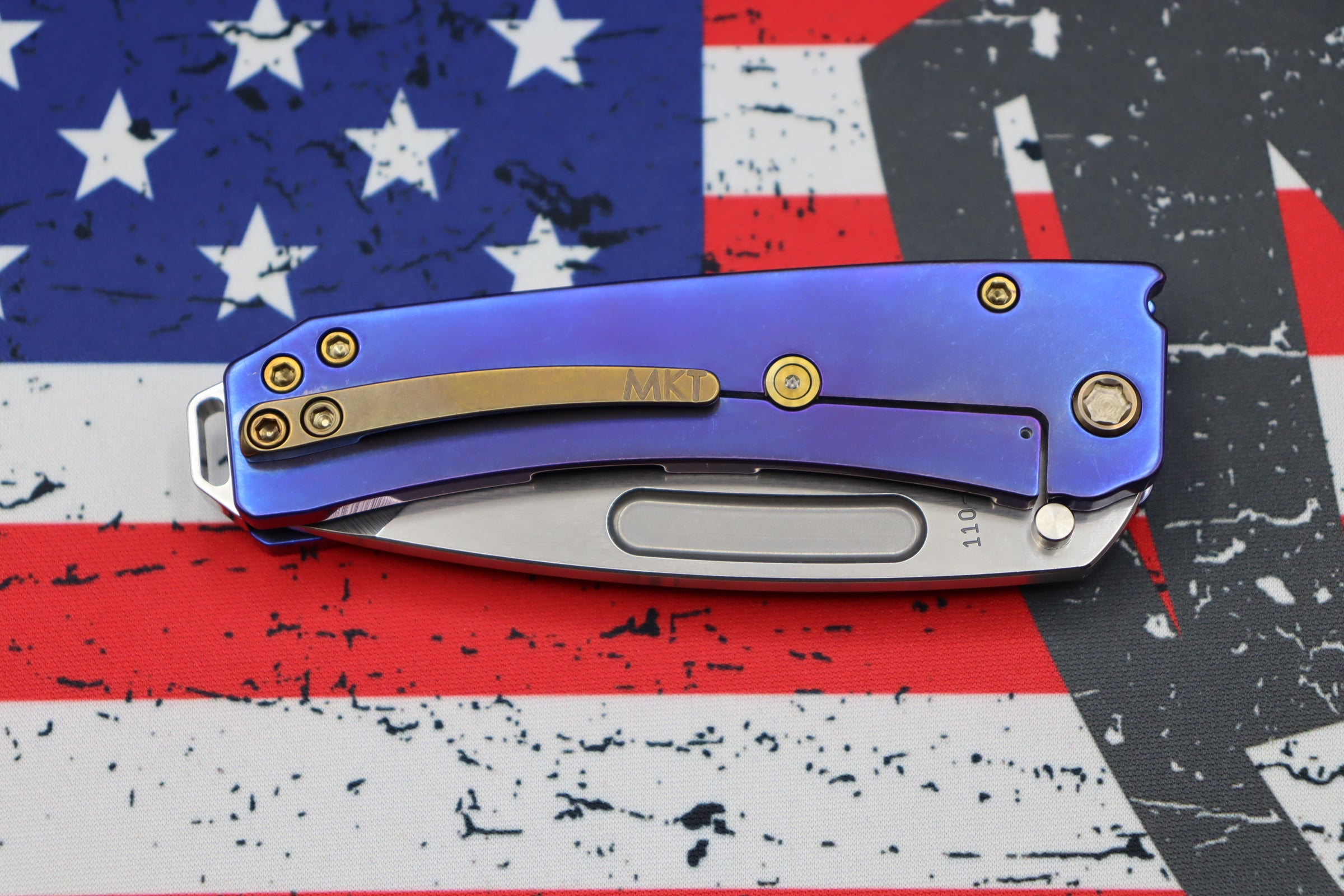 Medford Midi Marauder S35 Tanto - Premium EDC Knife with Dark Blue Bronze Filigree Handles