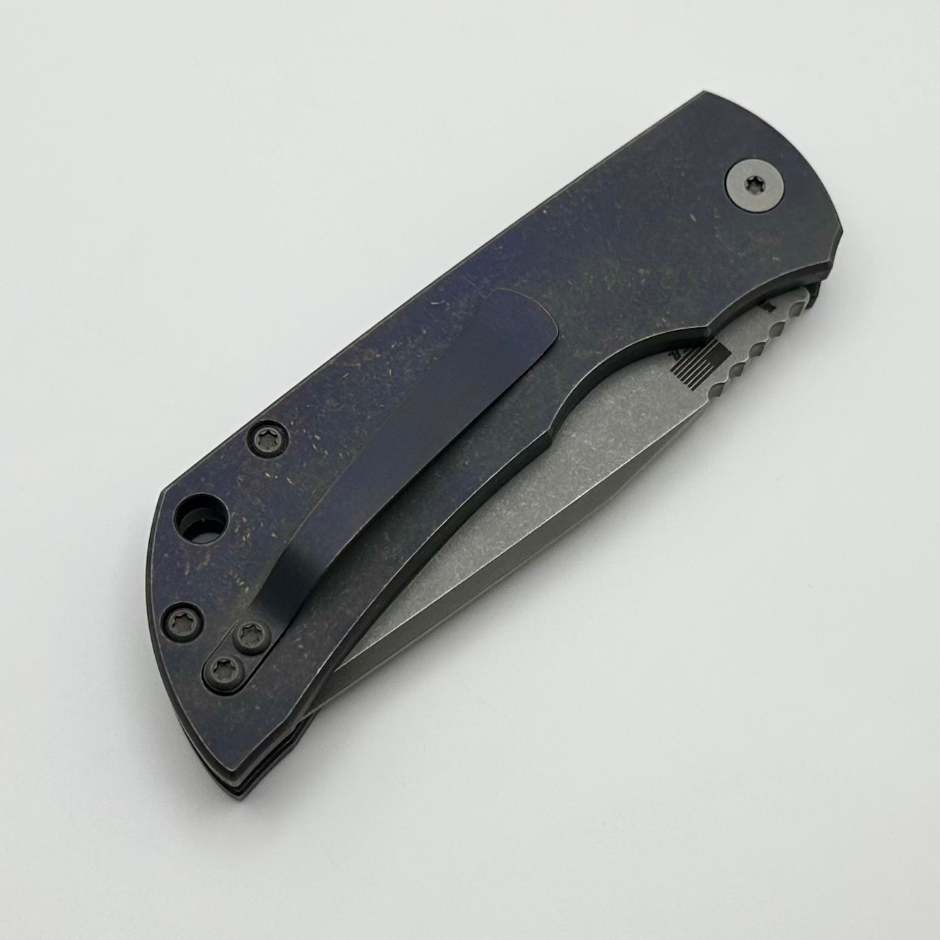 McNees PM Mac 2 Ultimate Full Titanium Automatic Knife - Atomic Purple/Bronze & MagnaCut