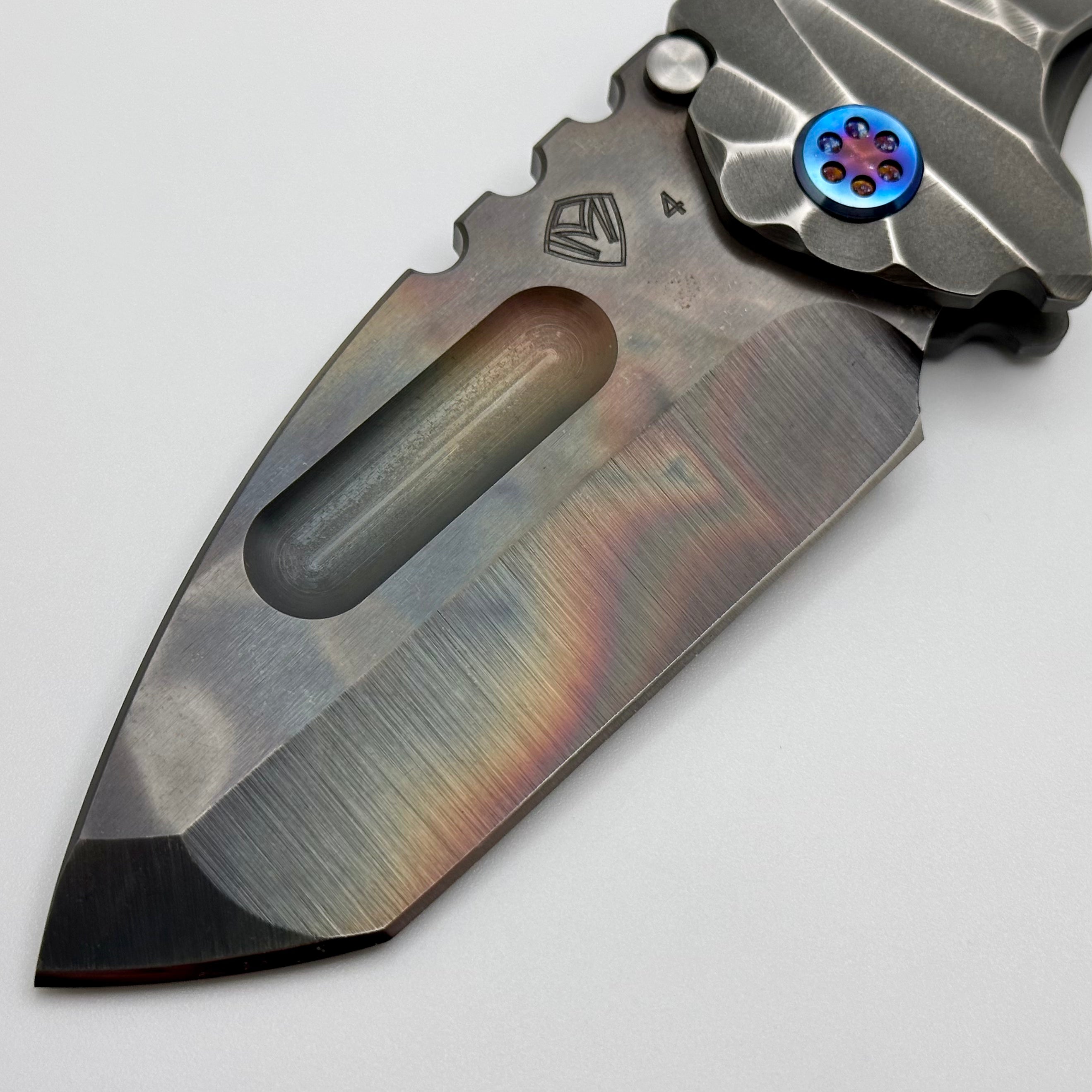 Medford Knife Praetorian TI S45VN - Ultimate Tactical Tanto Blade with Flamed Hardware & Twisted Predator Design