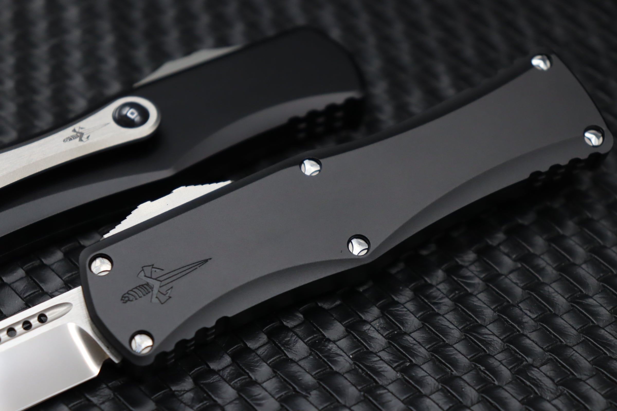 Premium Marfione Hera Prototype: Dual-Tone Diamond Wash Blade & Black Aluminum Handle