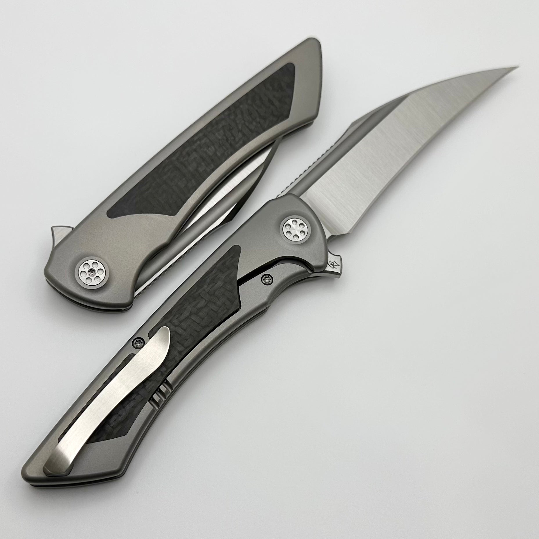 Ultimate SharpByDesign Derecho Titanium Knife with Carbon Fiber Inlays & M390 Steel