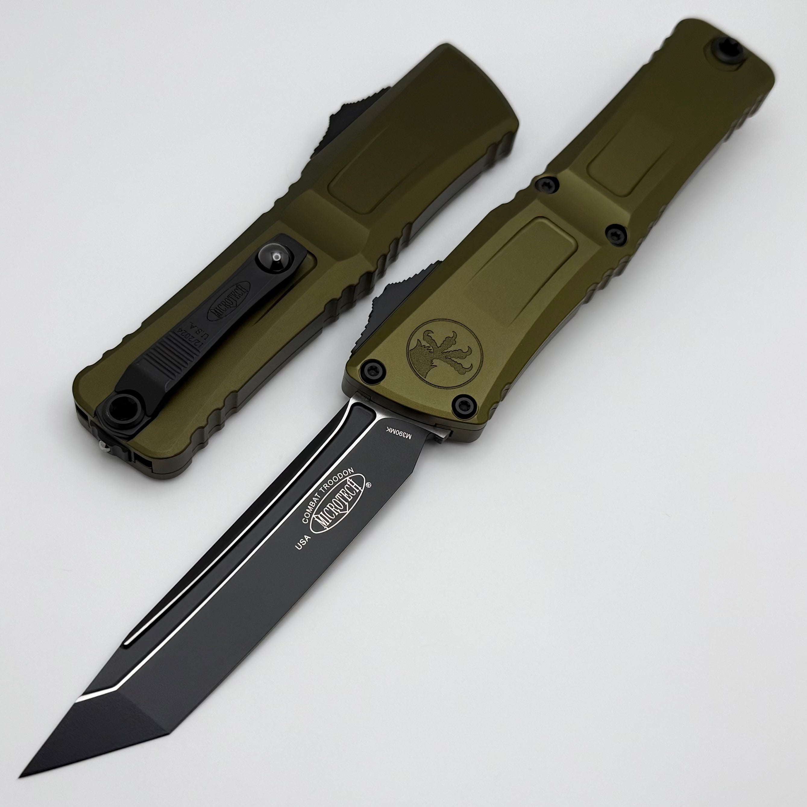 Microtech Combat Troodon Gen III Tactical Tanto - Premium OTF Knife with OD Green Handle