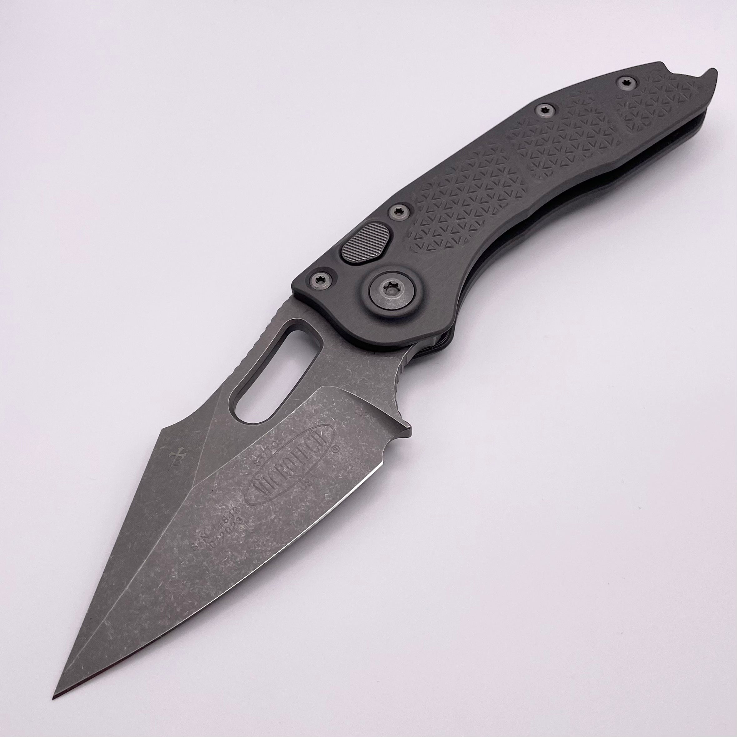 Premium Pre-Owned Microtech Borka Stitch Knife - Apocalyptic Finish