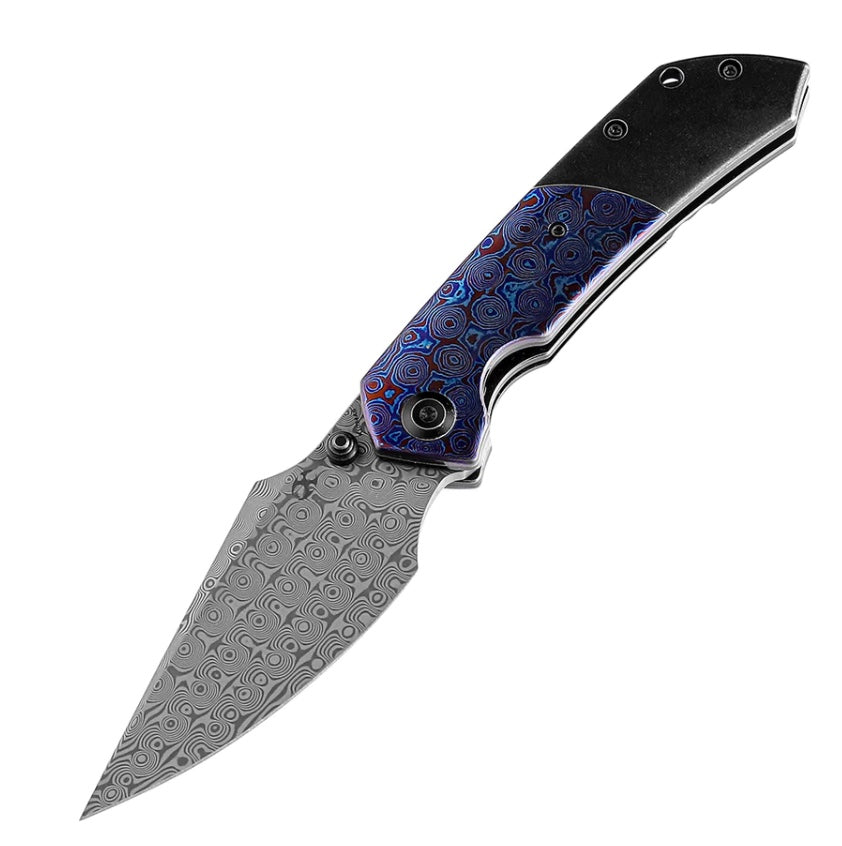 Kansept Fenrir Ultimate EDC Knife - Damascus Blade & Timascus Handle