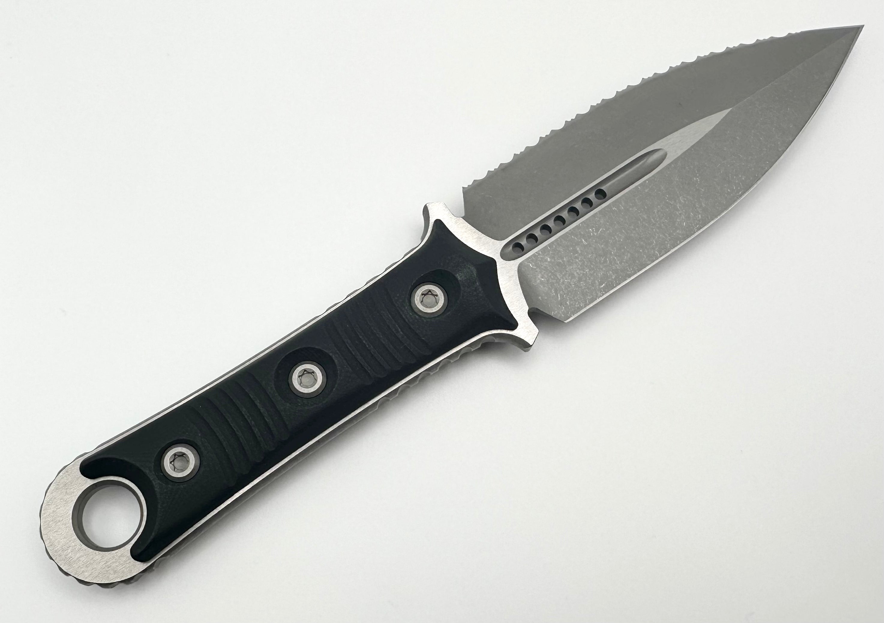 Premium Microtech Borka SBD Apocalyptic Full Serrated Fixed Blade - Ultimate Utility Knife