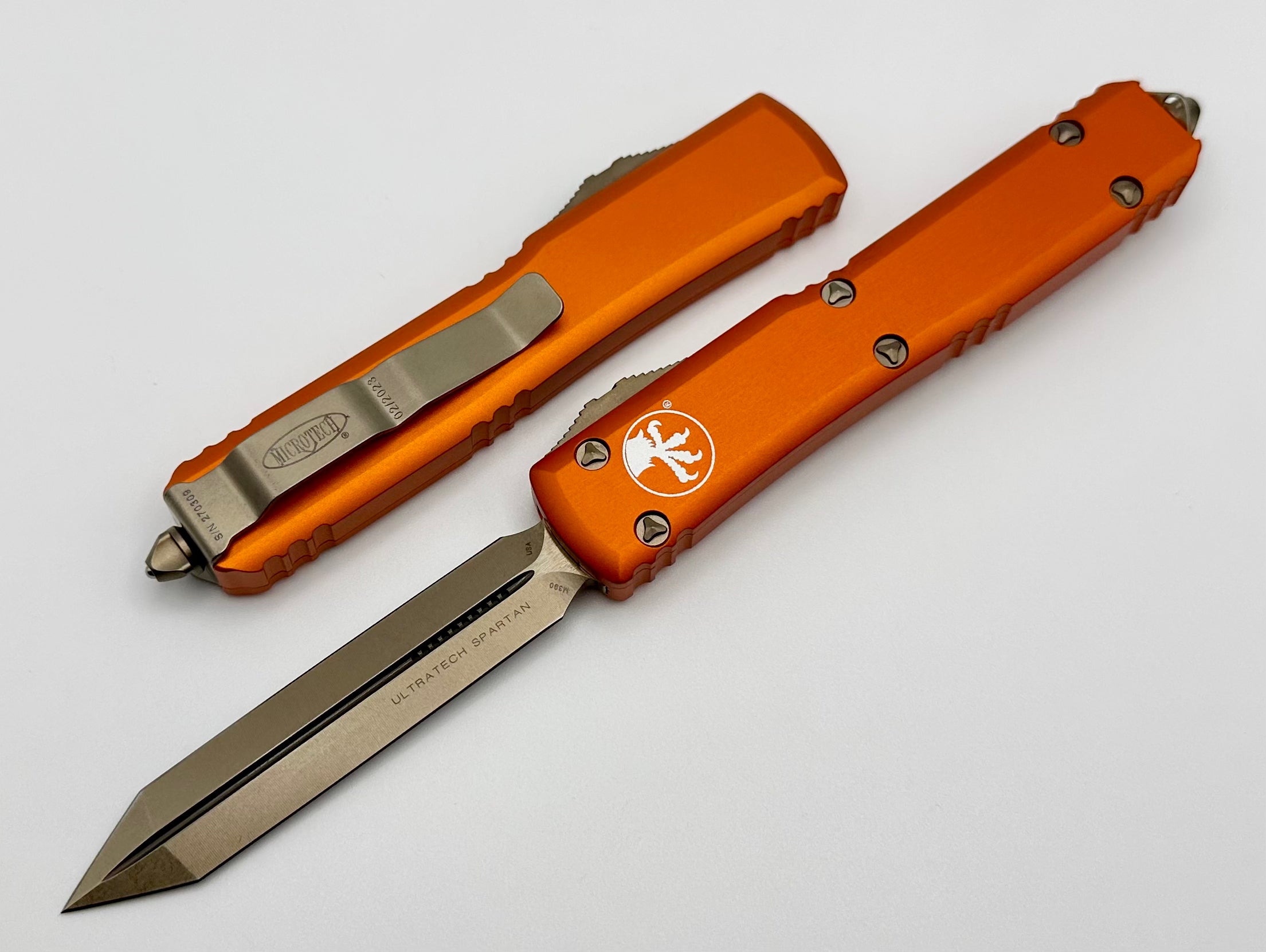 Microtech Ultratech Spartan Bronze & Orange - Ultimate OTF Knife