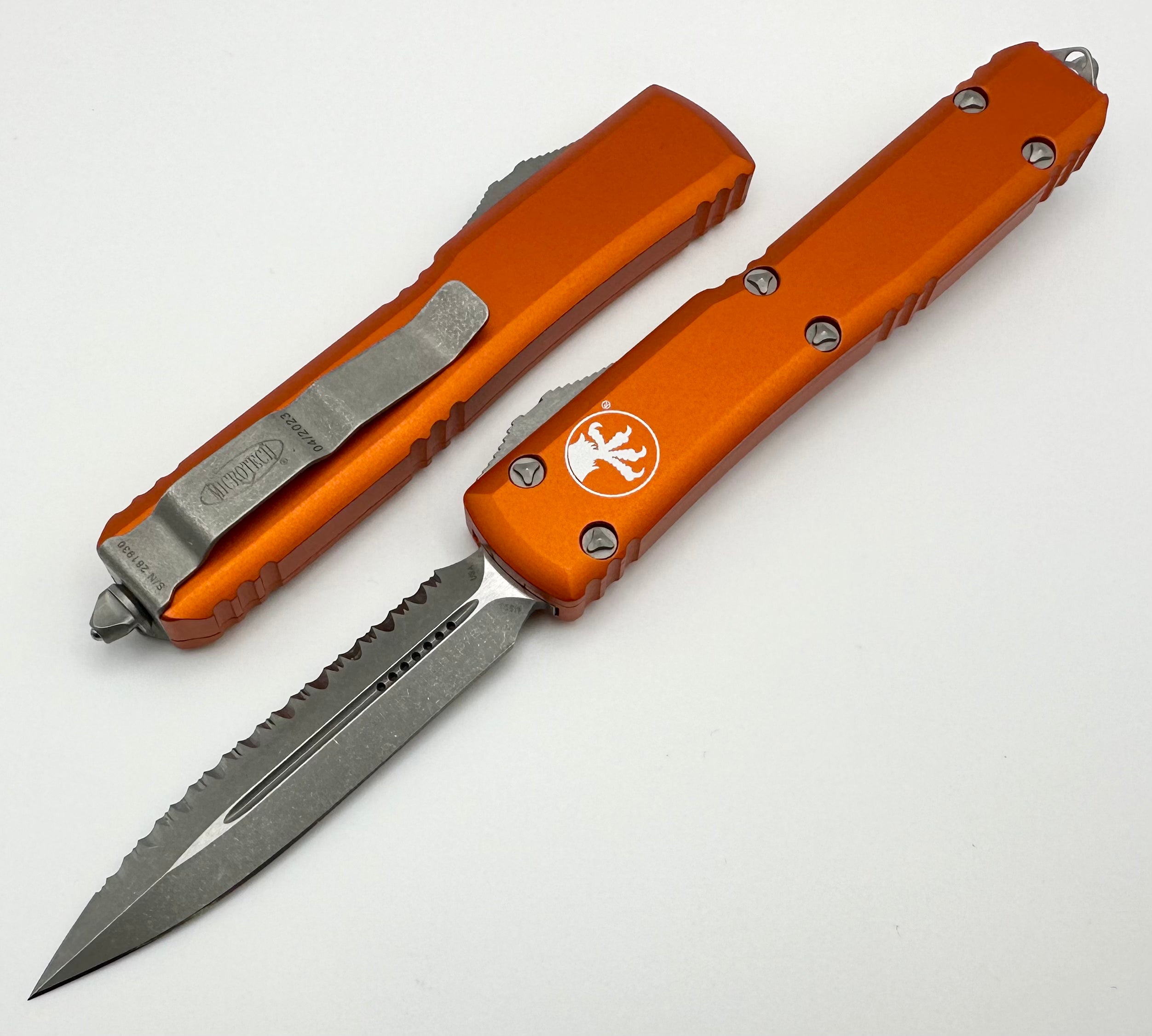 Microtech Ultratech Apocalyptic Full Serrated Orange - Ultimate Tactical Knife