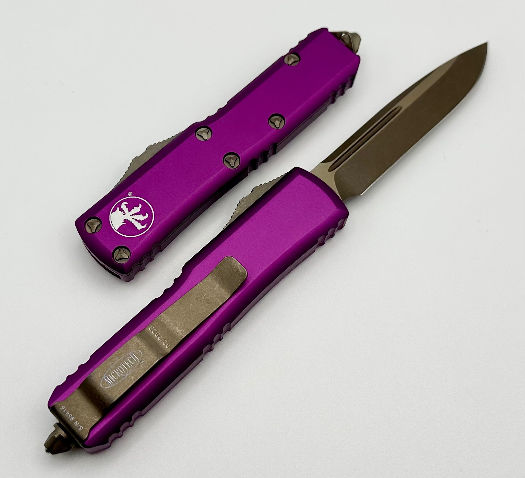 Premium Microtech UTX-85 Apocalyptic Bronze & Violet Tactical Knife