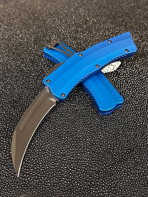 Heretic ROC DLC Premium Tactical Knife with Blue Handle