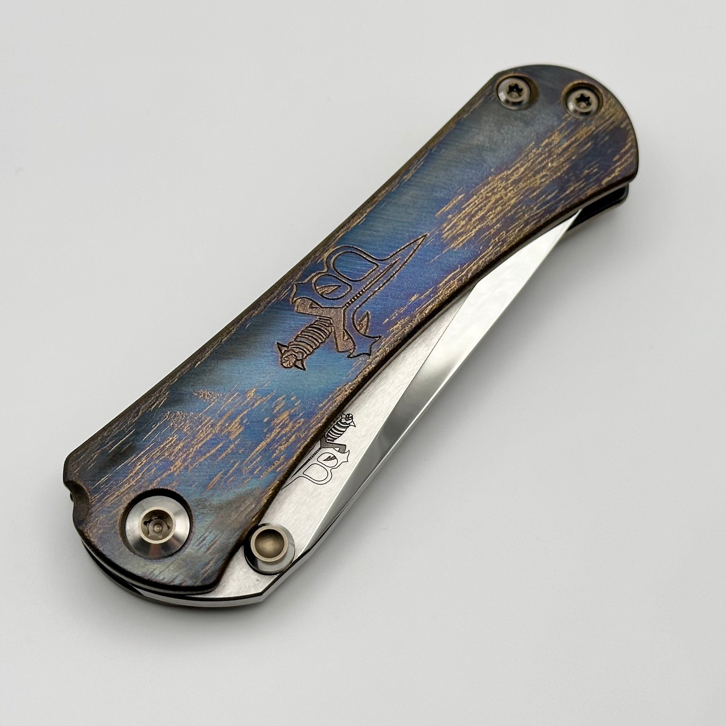 Premium Marfione Custom Knives & Borka Blades SBTF Mirror M390 with Cosmic Scales