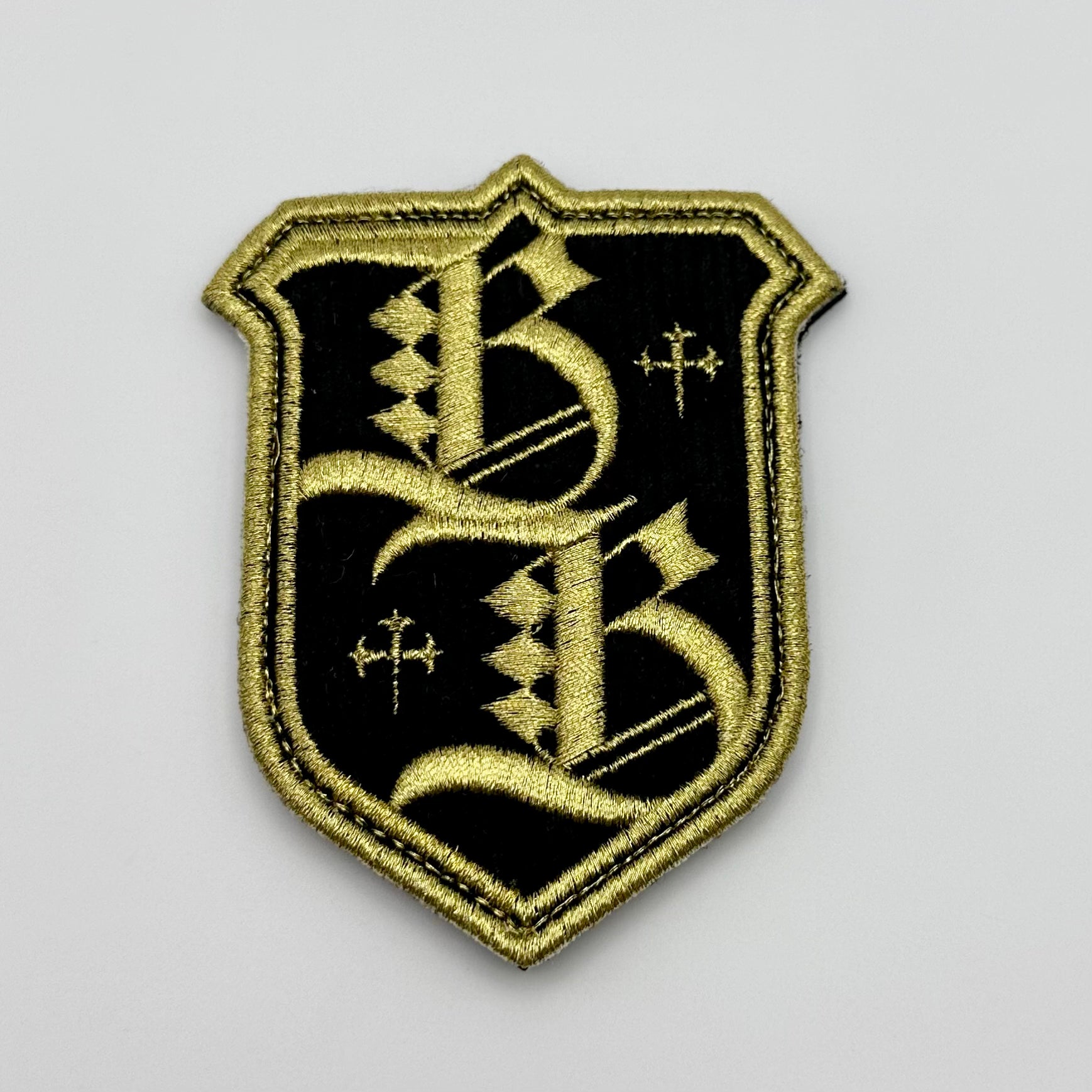 Premium Borka Blades Black/Gold Crest Velcro Patch - Limited Edition