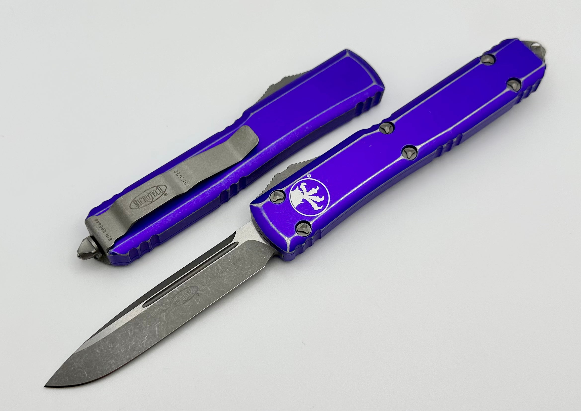 Microtech Ultratech Apocalyptic Edge Tactical Knife - Distressed Purple