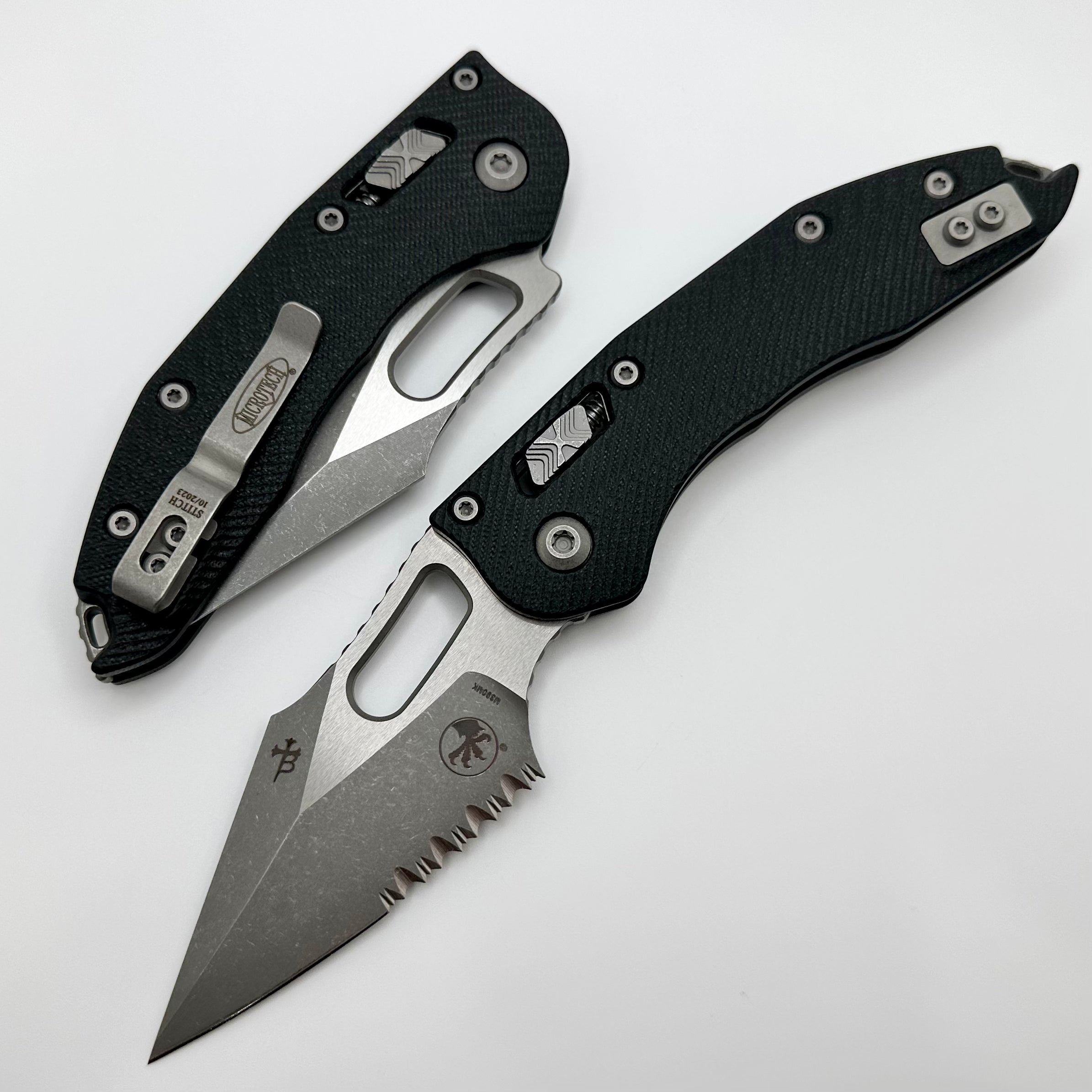 Microtech Stitch RAM LOK Tactical Knife - Premium M390MK Blade & Black G-10 Handle
