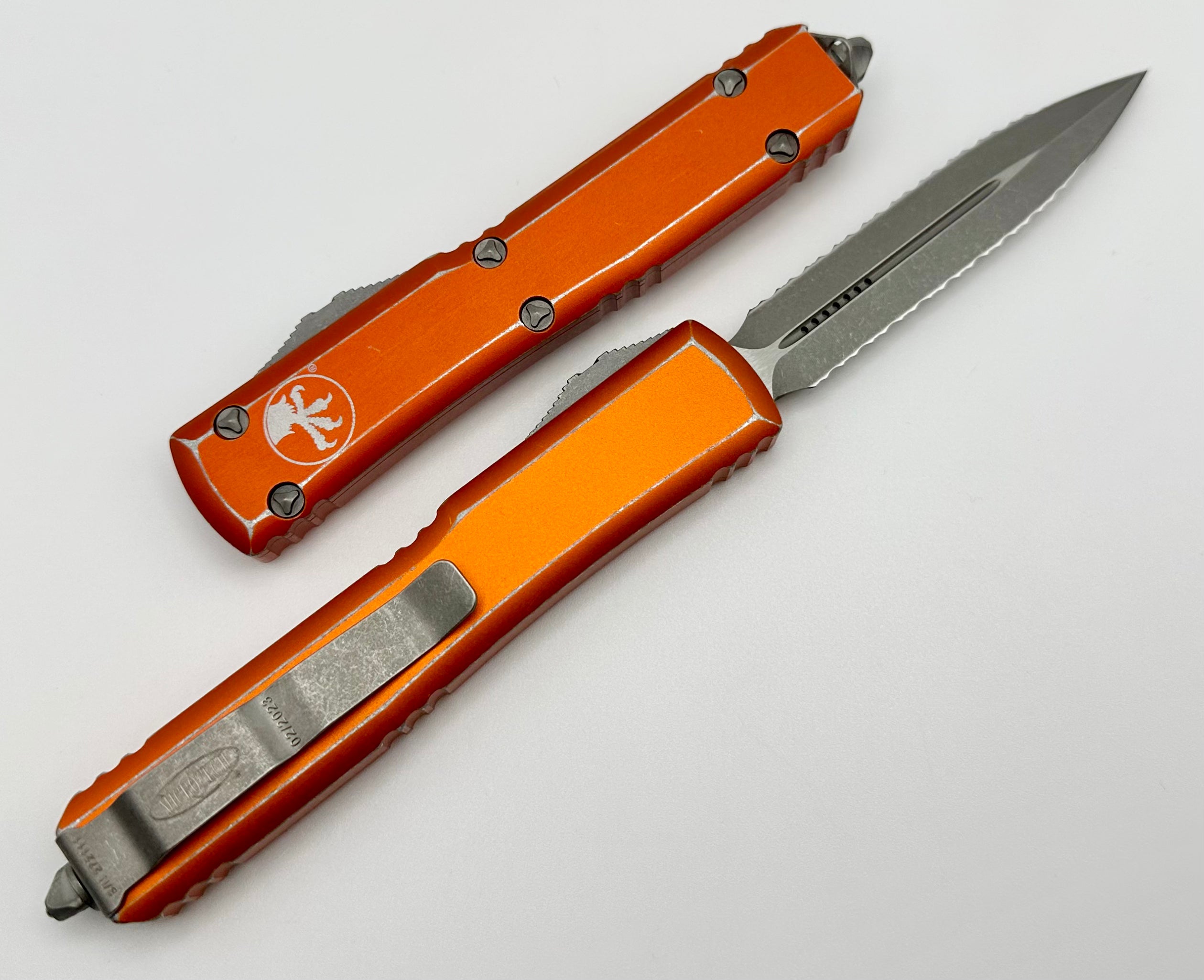 Microtech Ultratech Premium Double Edge Tactical Knife - Apocalyptic Orange