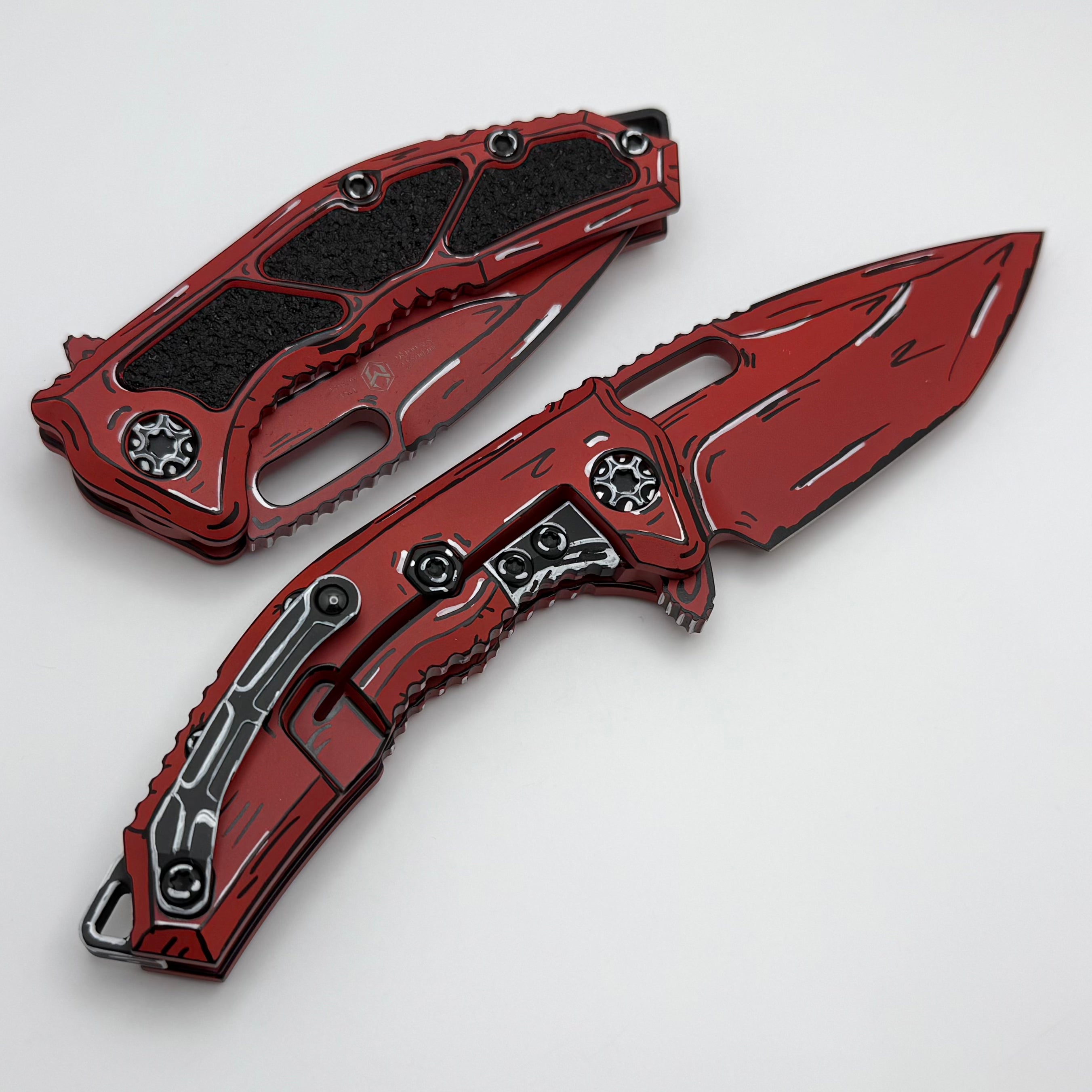 Heretic Knives Medusa Cel Shade Red – Ultimate Precision with MagnaCut Steel