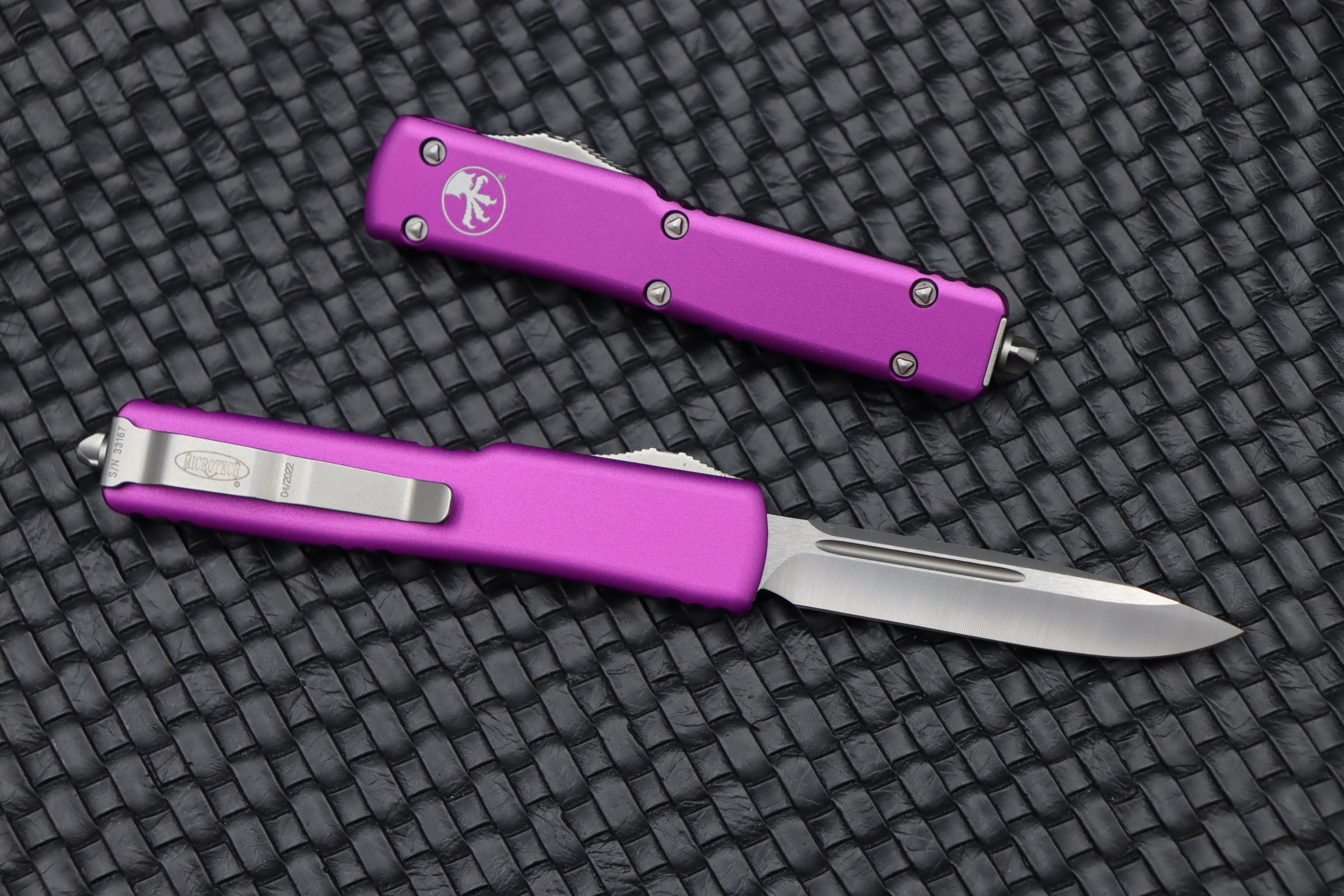 Microtech UTX-70 Premium Compact Tactical Knife - Satin Violet Edition