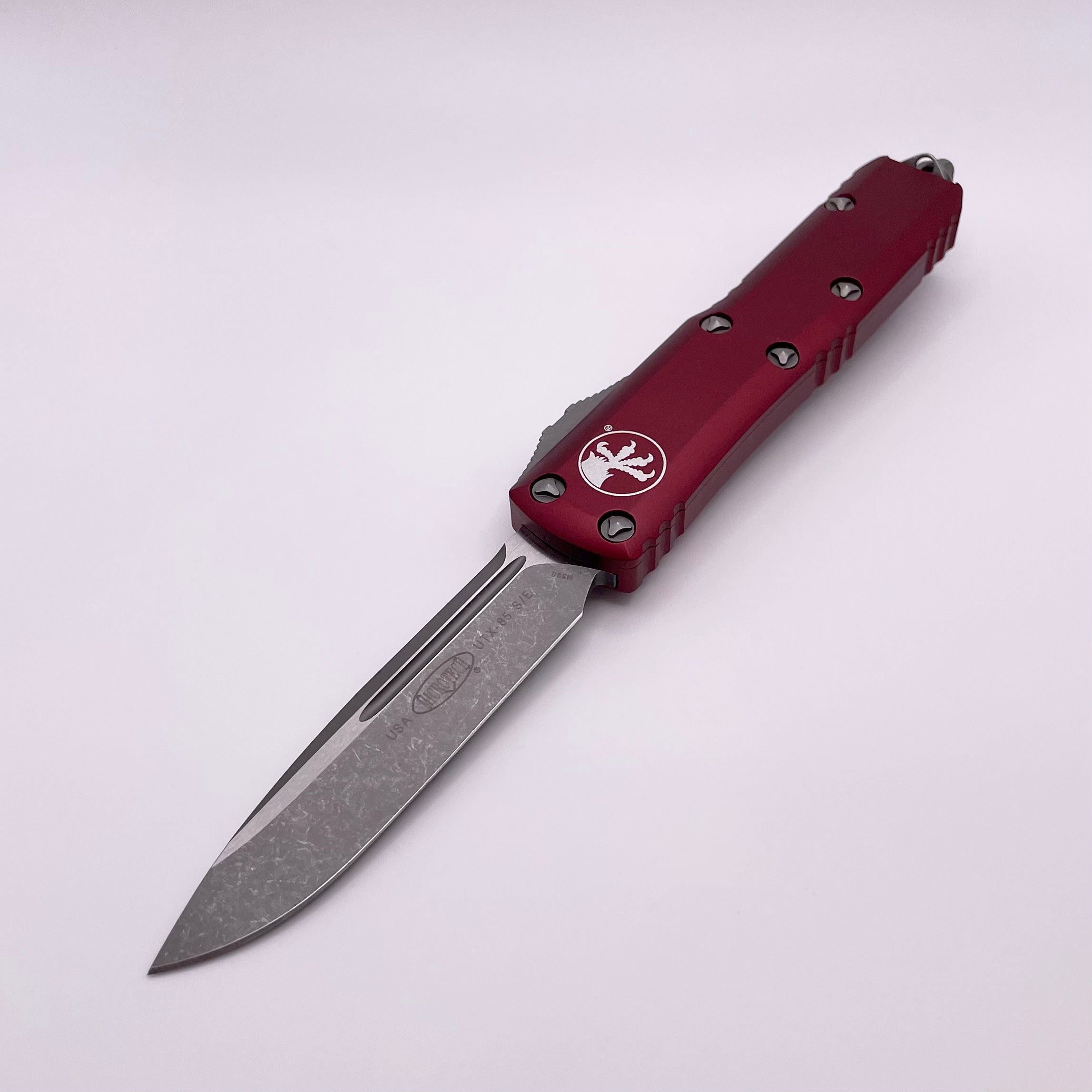 Premium Pre-Owned Microtech UTX-85 Apocalyptic EDC Knife - Merlot Finish