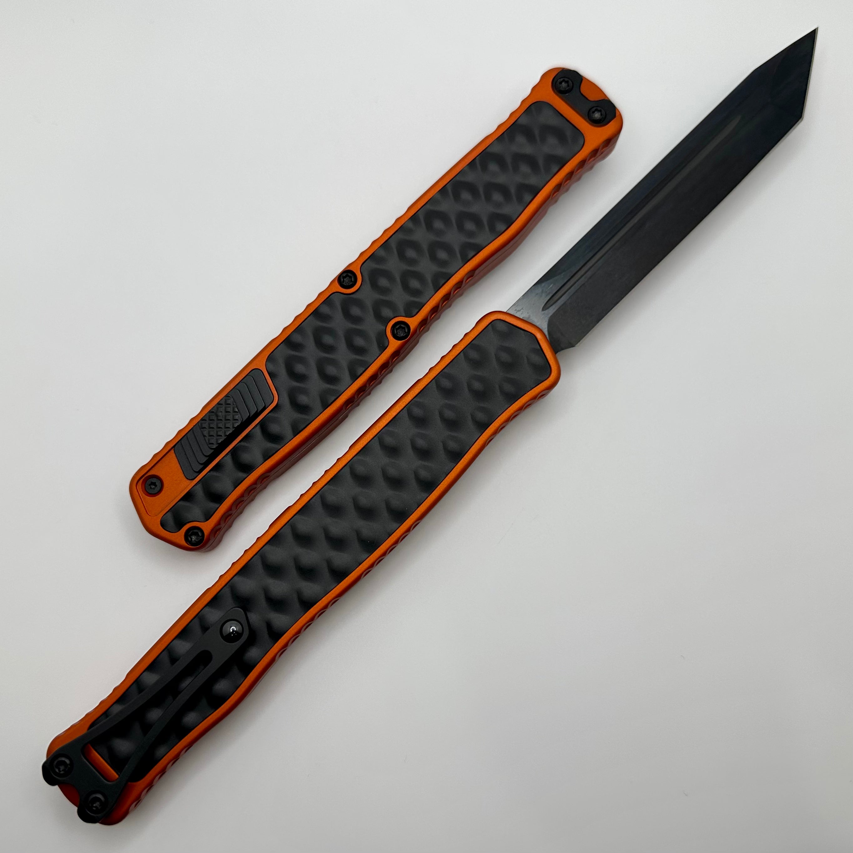 Heretic Knives Cleric II 2 - Premium Orange & DLC Tanto Magnacut Folding Knife