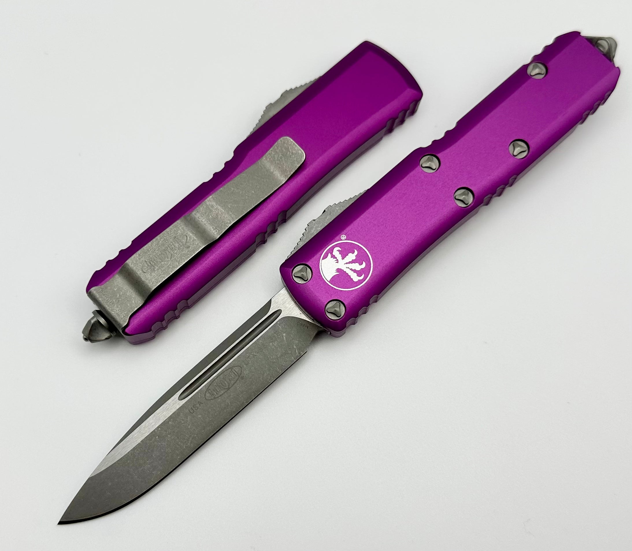 Premium Microtech UTX-85 Apocalyptic Tactical Knife - Violet Edition