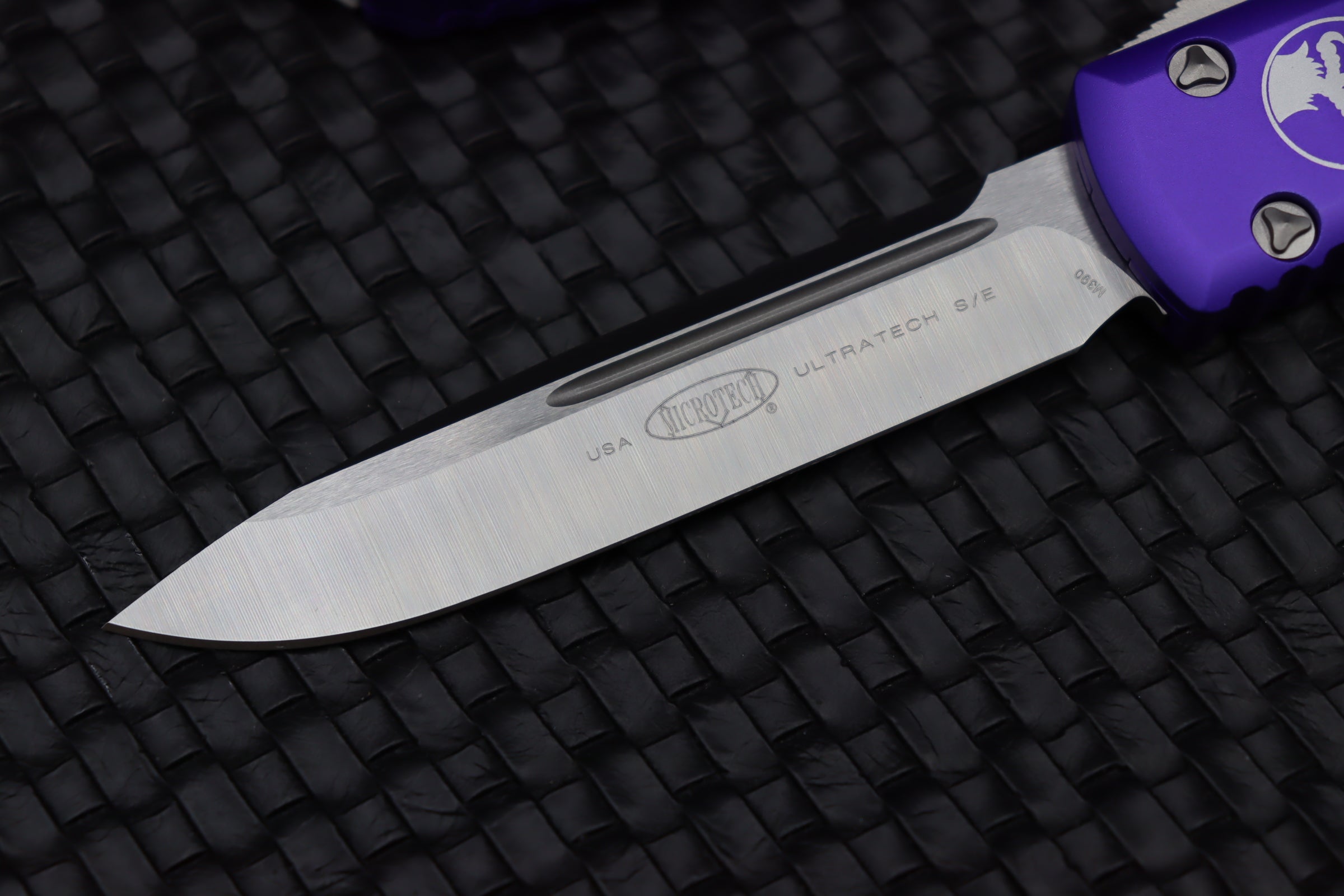 Microtech Ultratech Premium OTF Knife - Satin Blade & Purple Handle