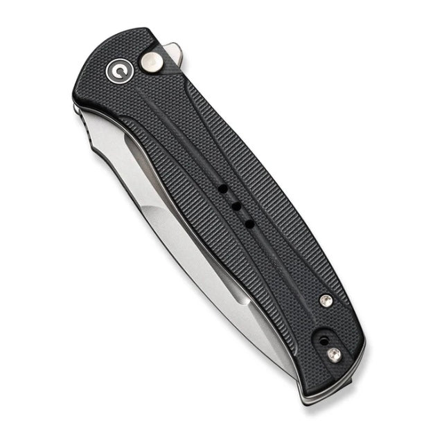 Civivi Incendie Premium Button Lock Flipper Knife - Black G-10 Handles & Stonewash Blade