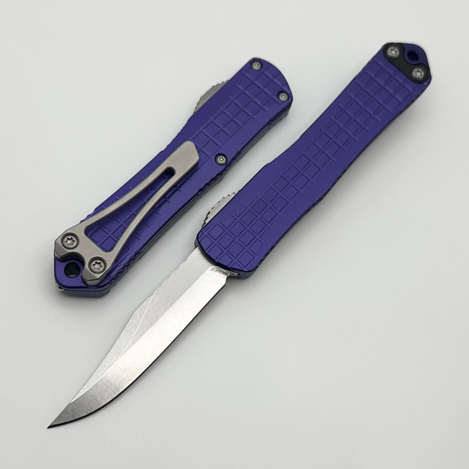 Heretic Knives Manticore S: Premium Purple Frag & Stonewash Bowie in MagnaCut