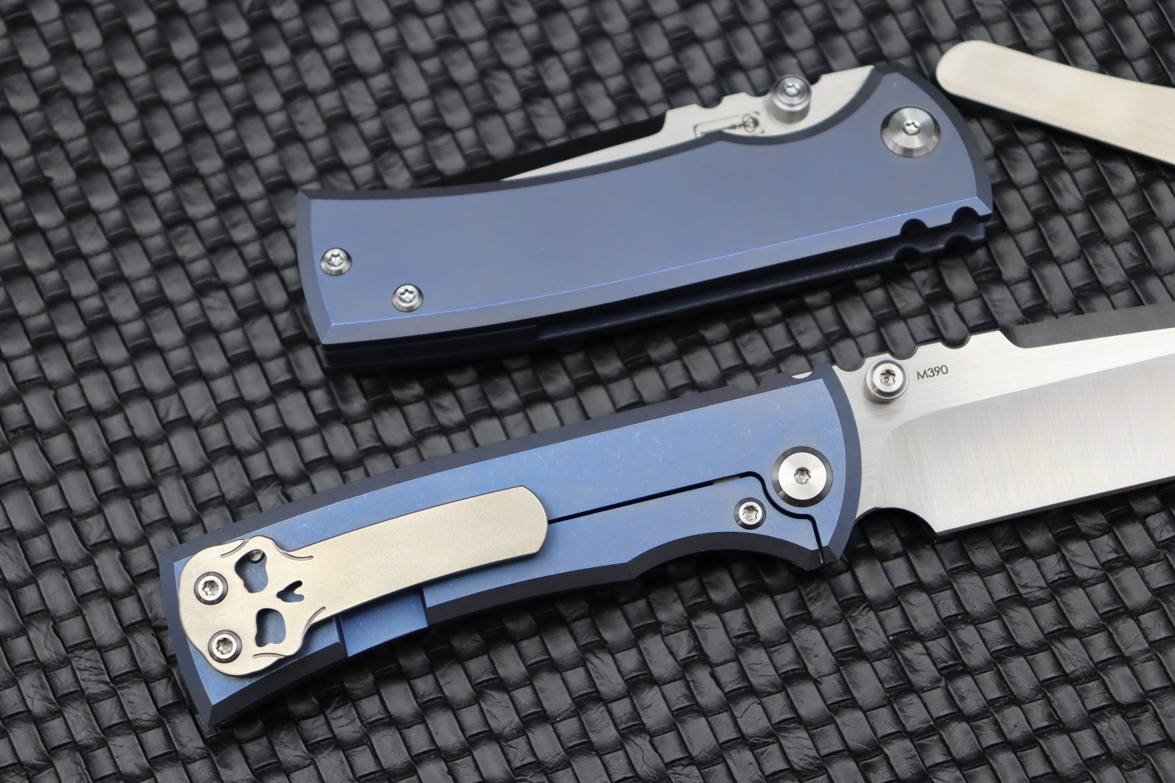 Chaves Knives Redencion Street Tanto Blue Exclusive - Premium EDC Knife with Orange Peel Clip