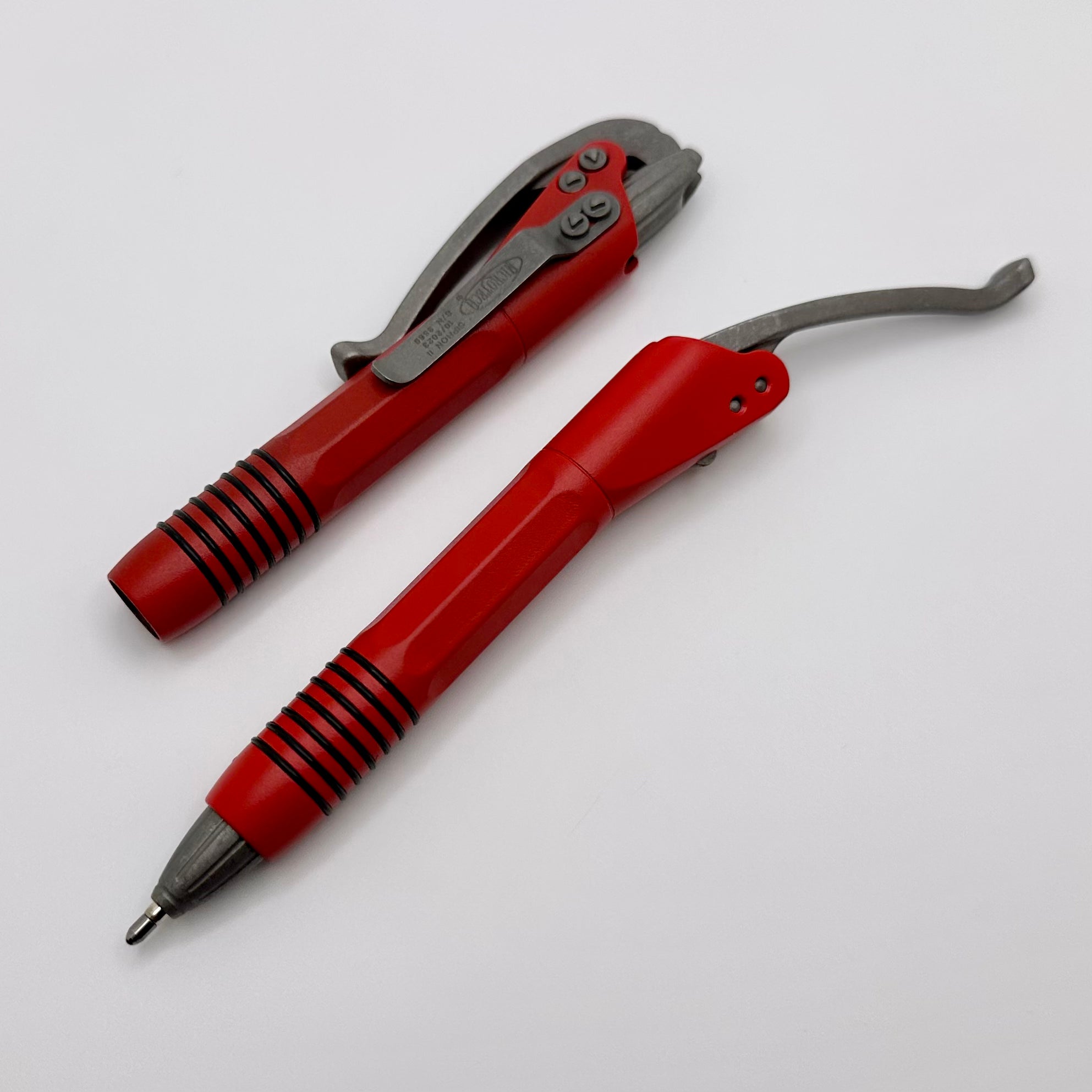 Premium Microtech Siphon Pen II Red Stainless Steel - Ultimate EDC Upgrade