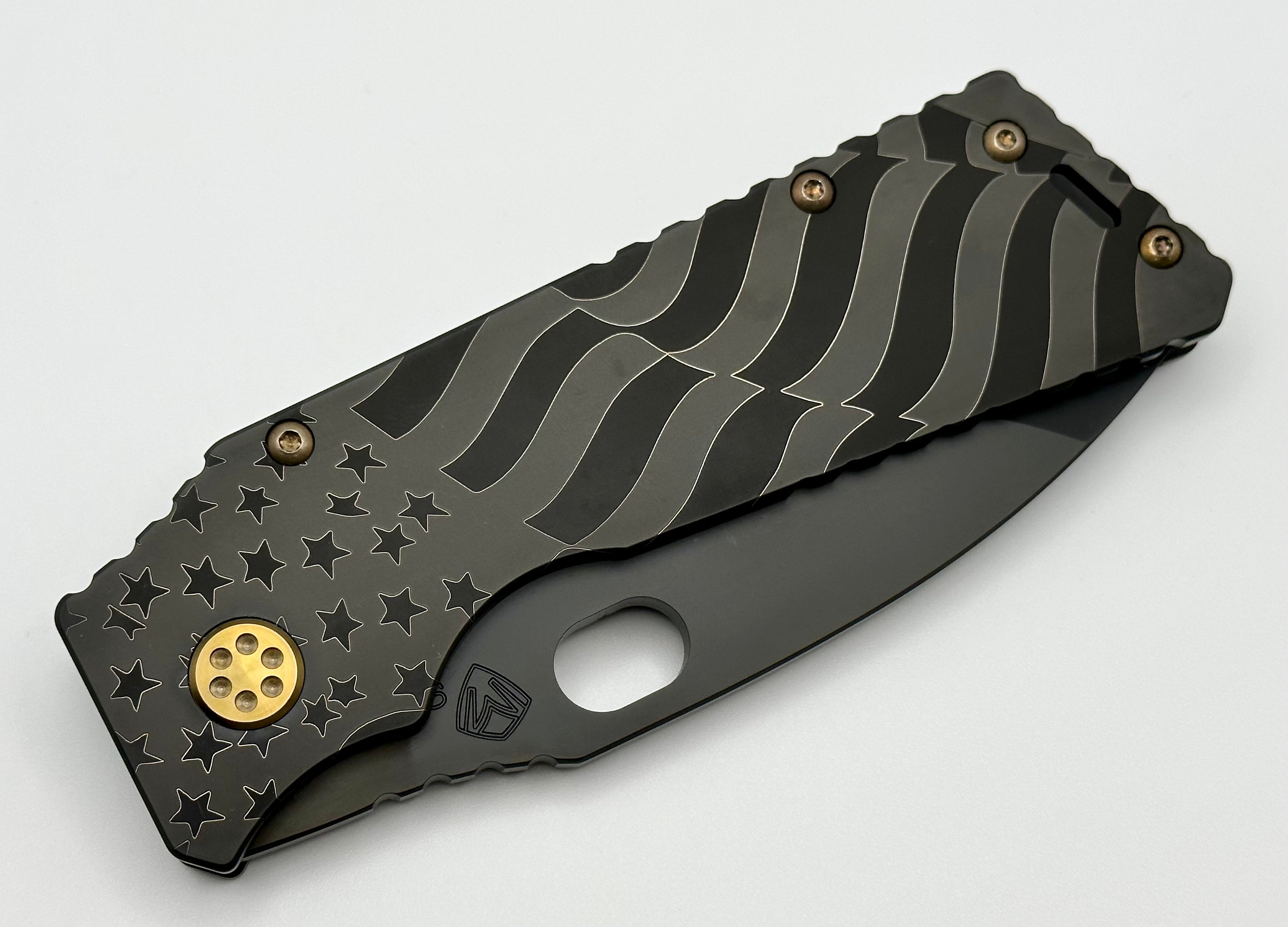 Premium Medford TFF-1 Tactical Folding Knife - S35VN PVD Blade with Ghost American Flag Handles