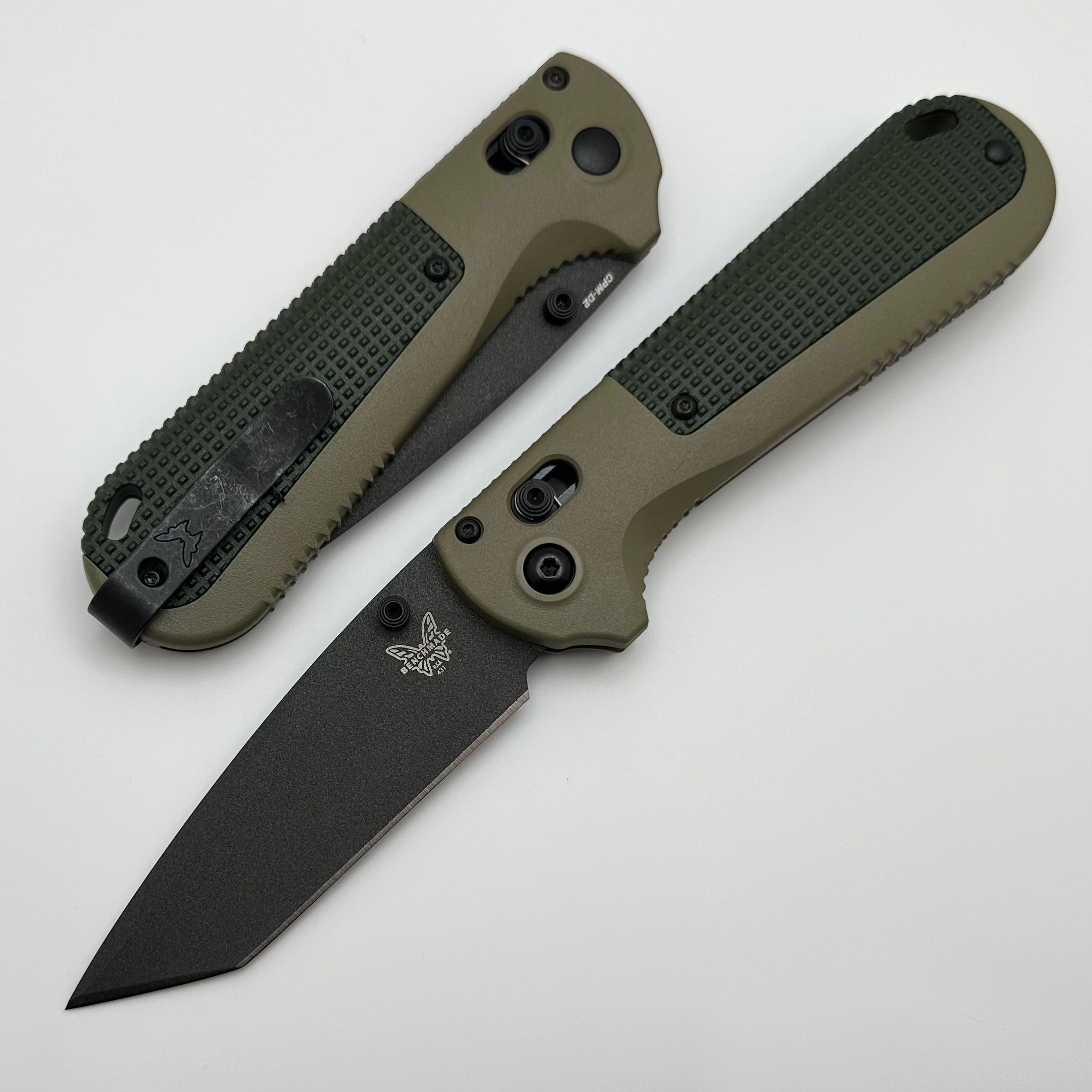 Benchmade Redoubt Ranger Green Tanto D2 EDC Knife - Ultimate Hard-Use Utility Tool