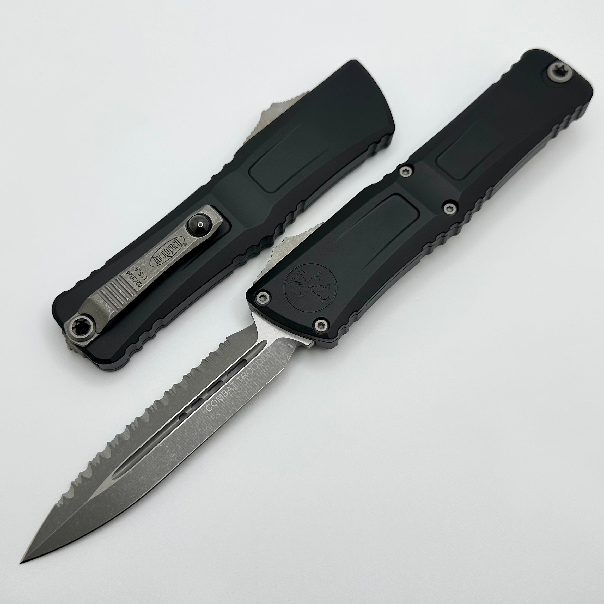 Microtech Combat Troodon Gen III Apocalyptic Serrated OTF Knife - Ultimate Tactical Tool