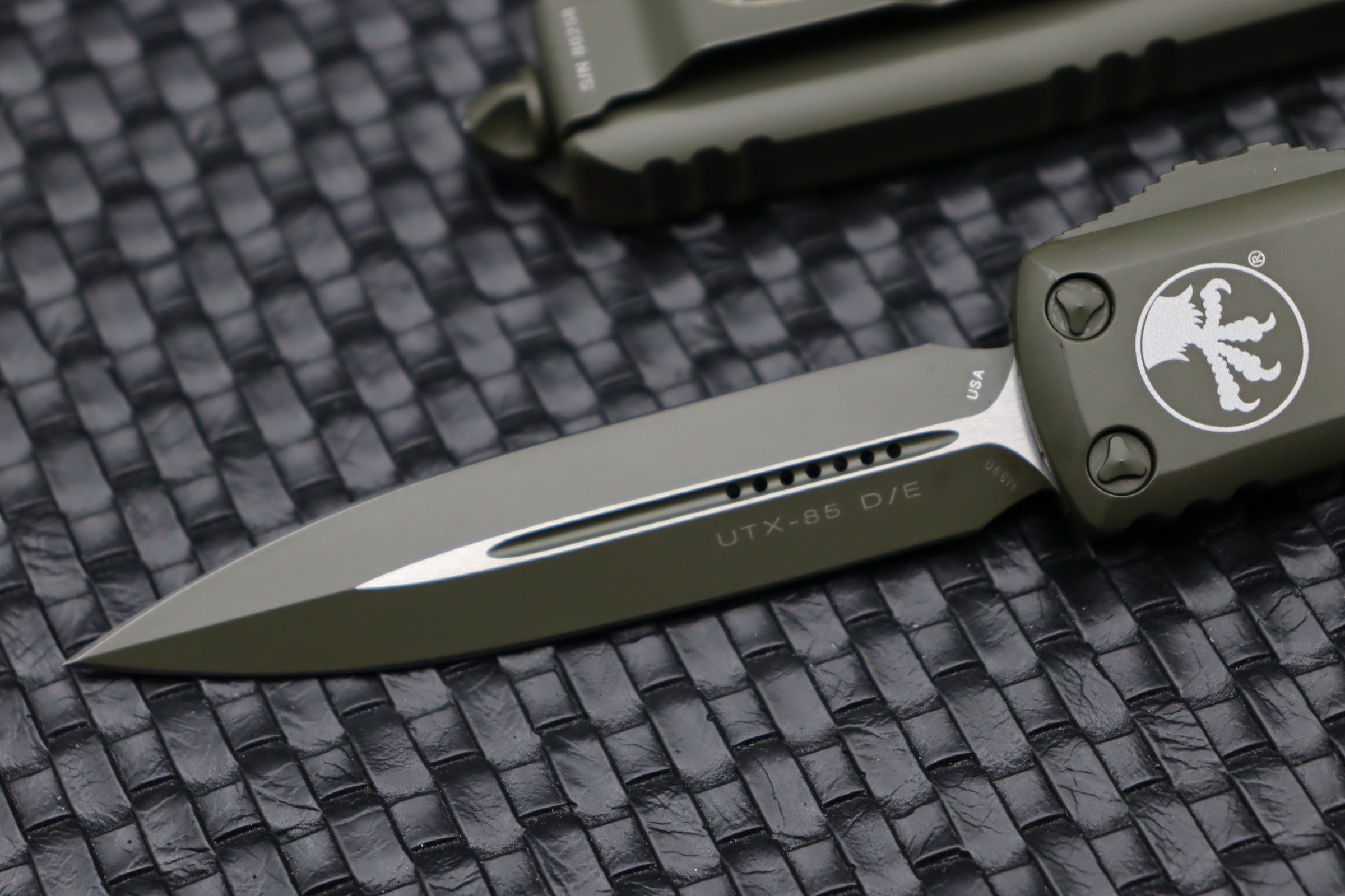 Microtech UTX-85 Double Edge Cerakote OD Green Premium EDC Knife