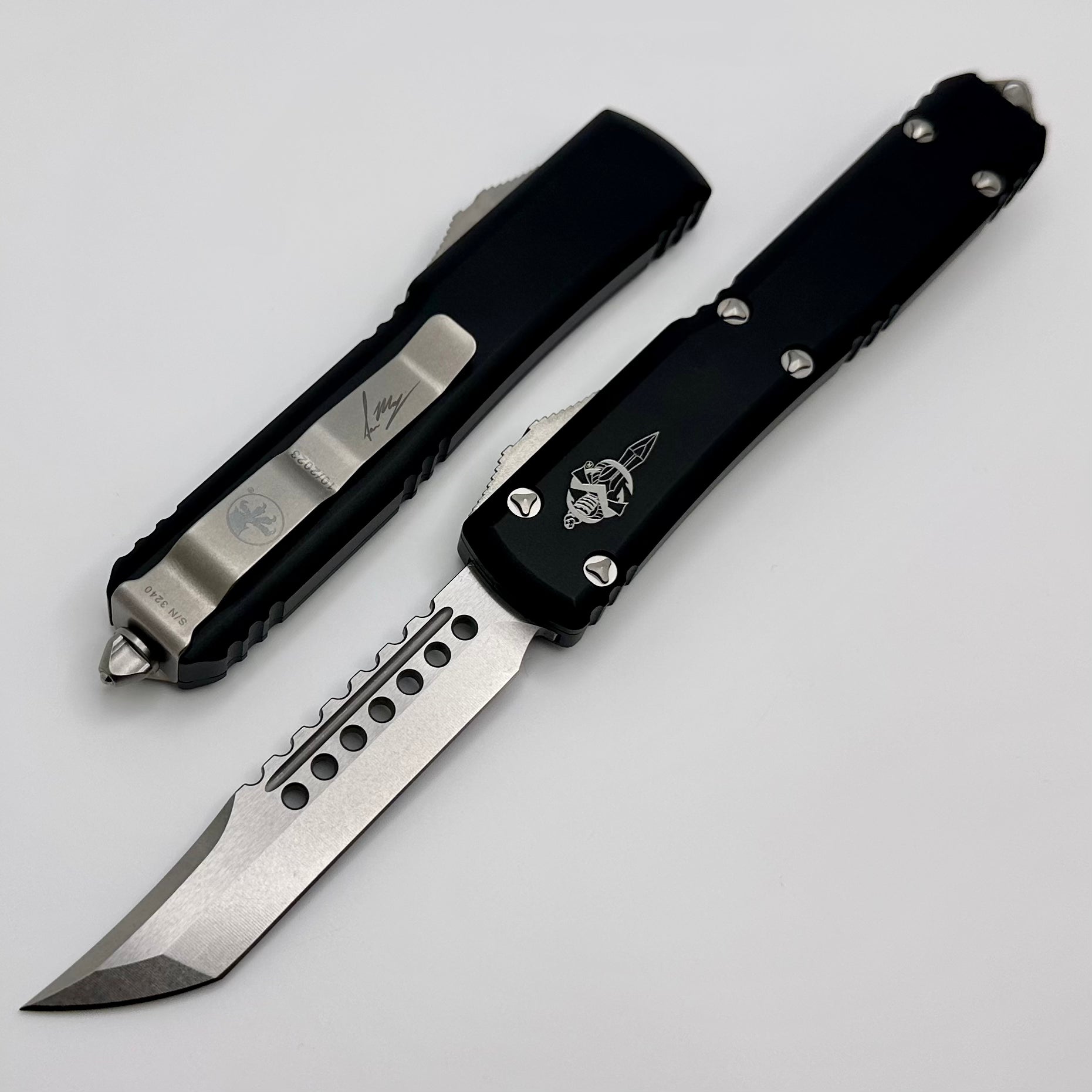 Premium Microtech Ultratech Hellhound Stonewash Tactical Knife