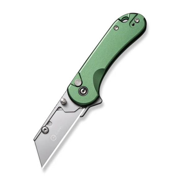 Civivi Elementum Premium Utility Knife - Green Aluminum Handle with Button Lock