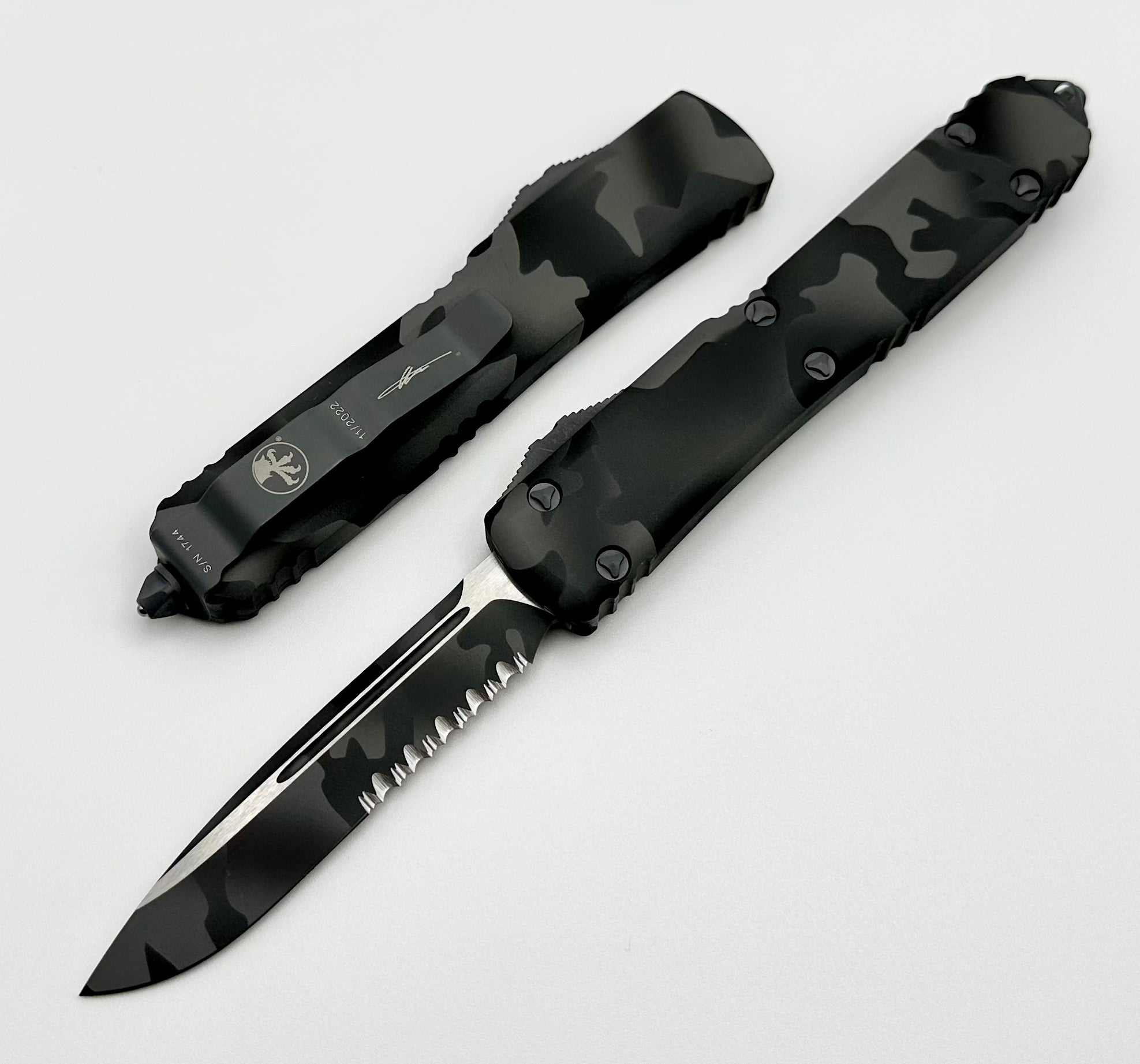 Microtech Ultratech Premium OTF Knife - Urban Camo Design